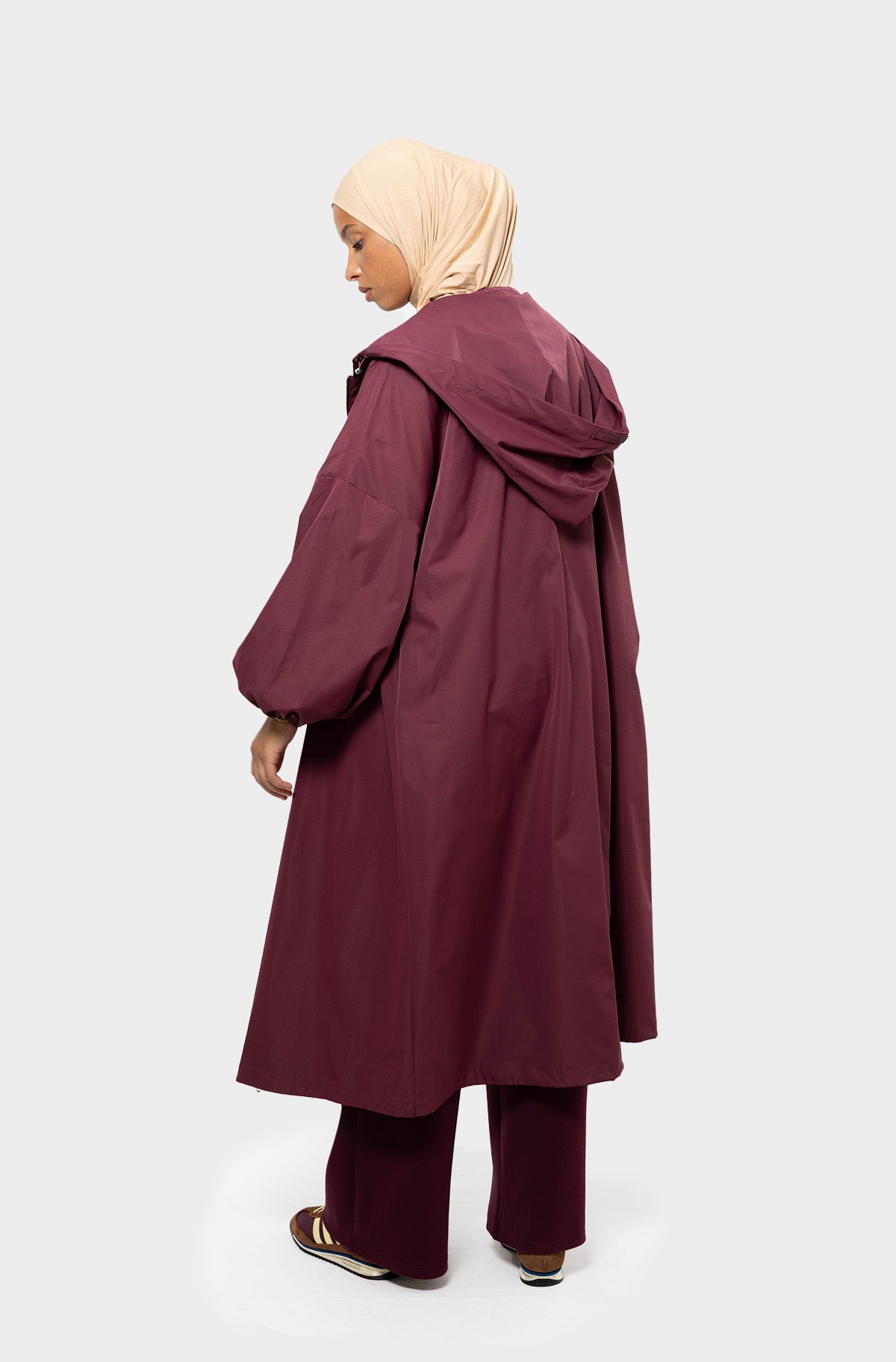 Hooded parka burgundy