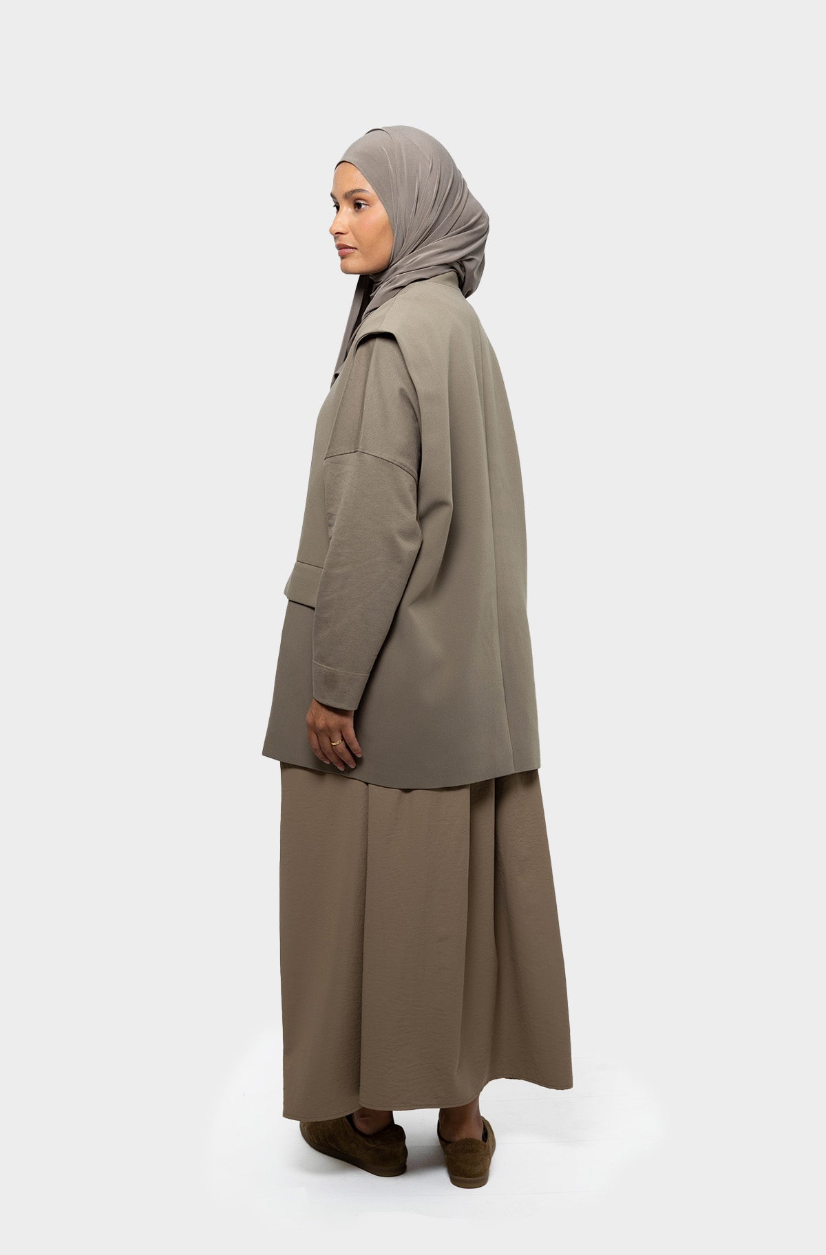 Blazer sans manches taupe