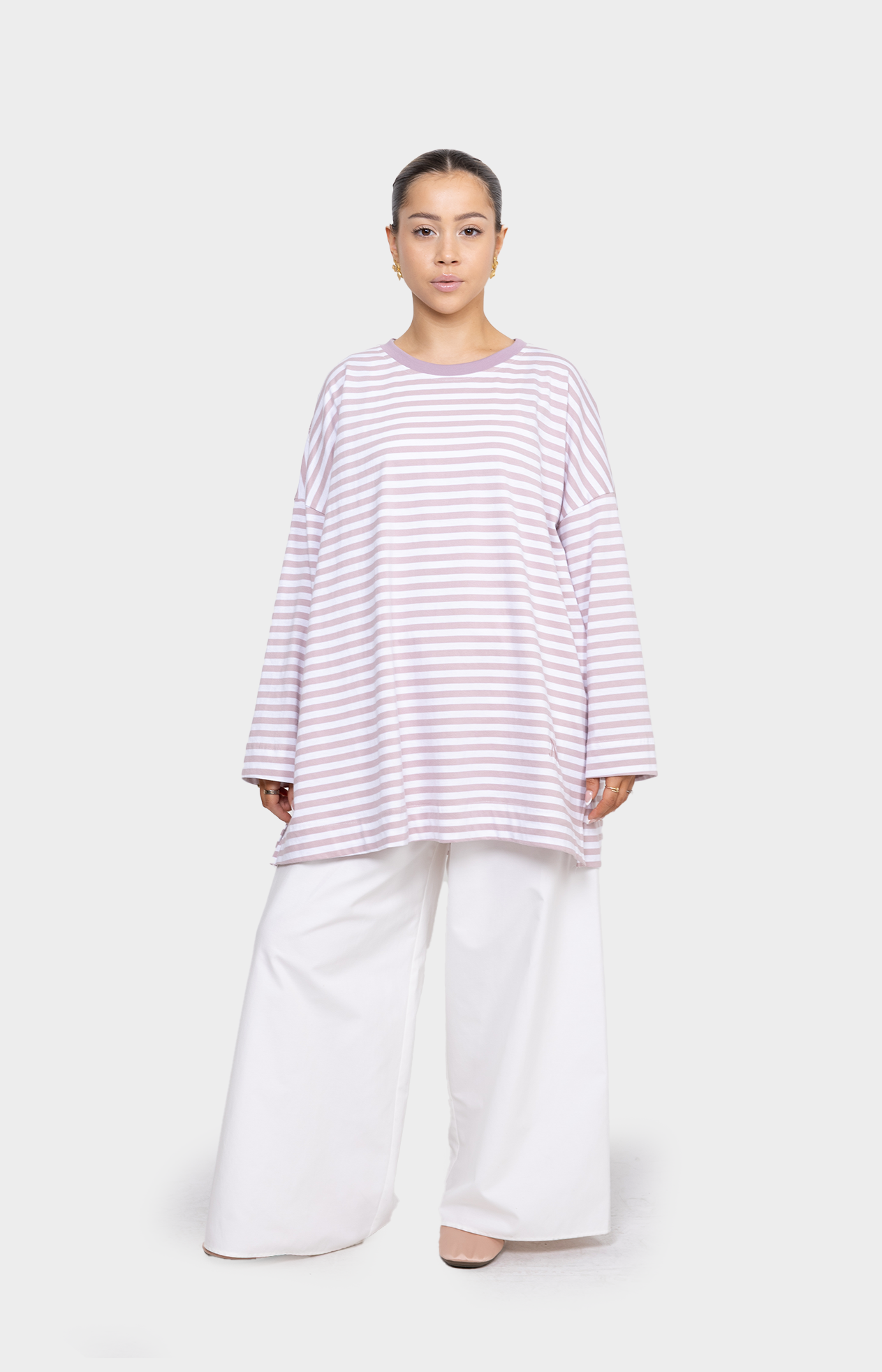 Pink/white striped sailor t-shirt