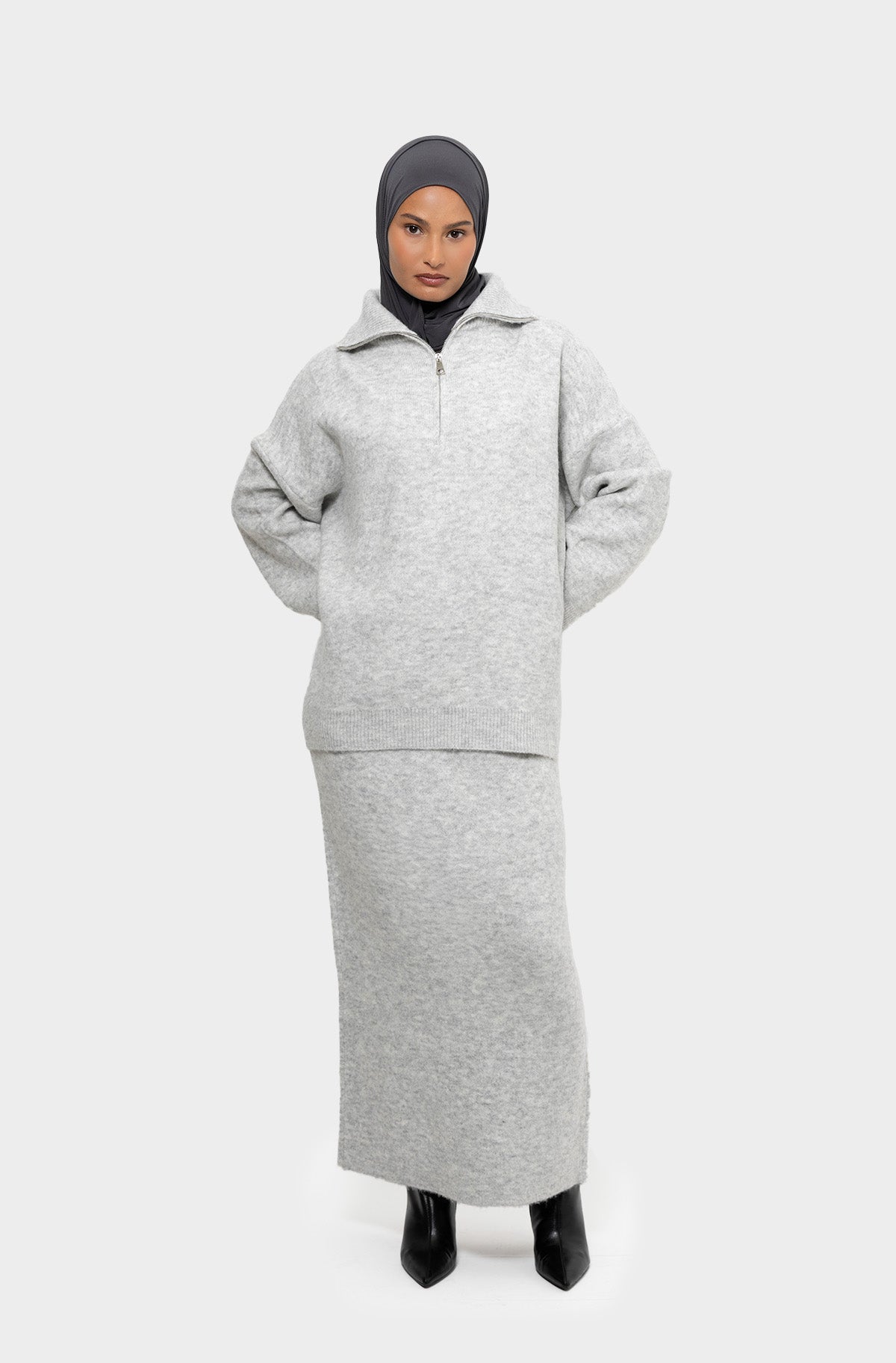 Ensemble jupe col zip nuage