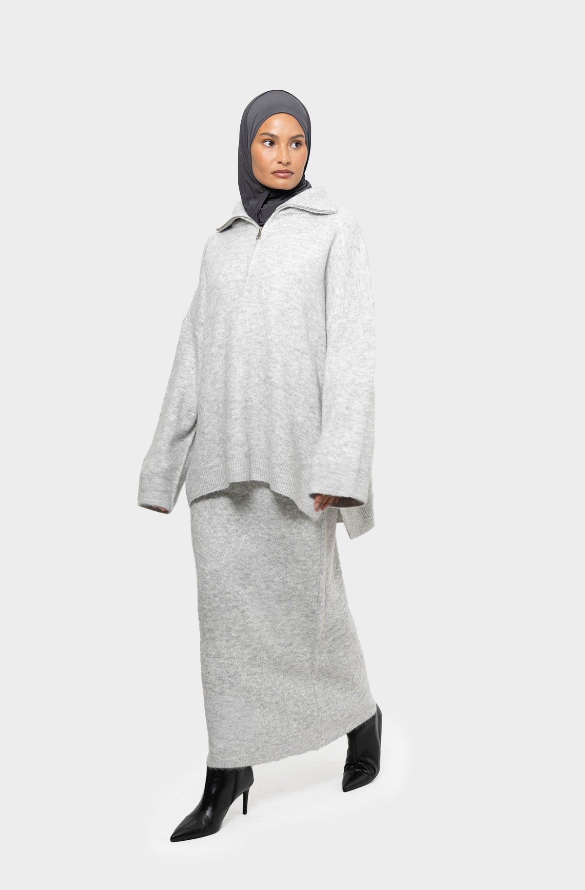 Ensemble jupe col zip nuage