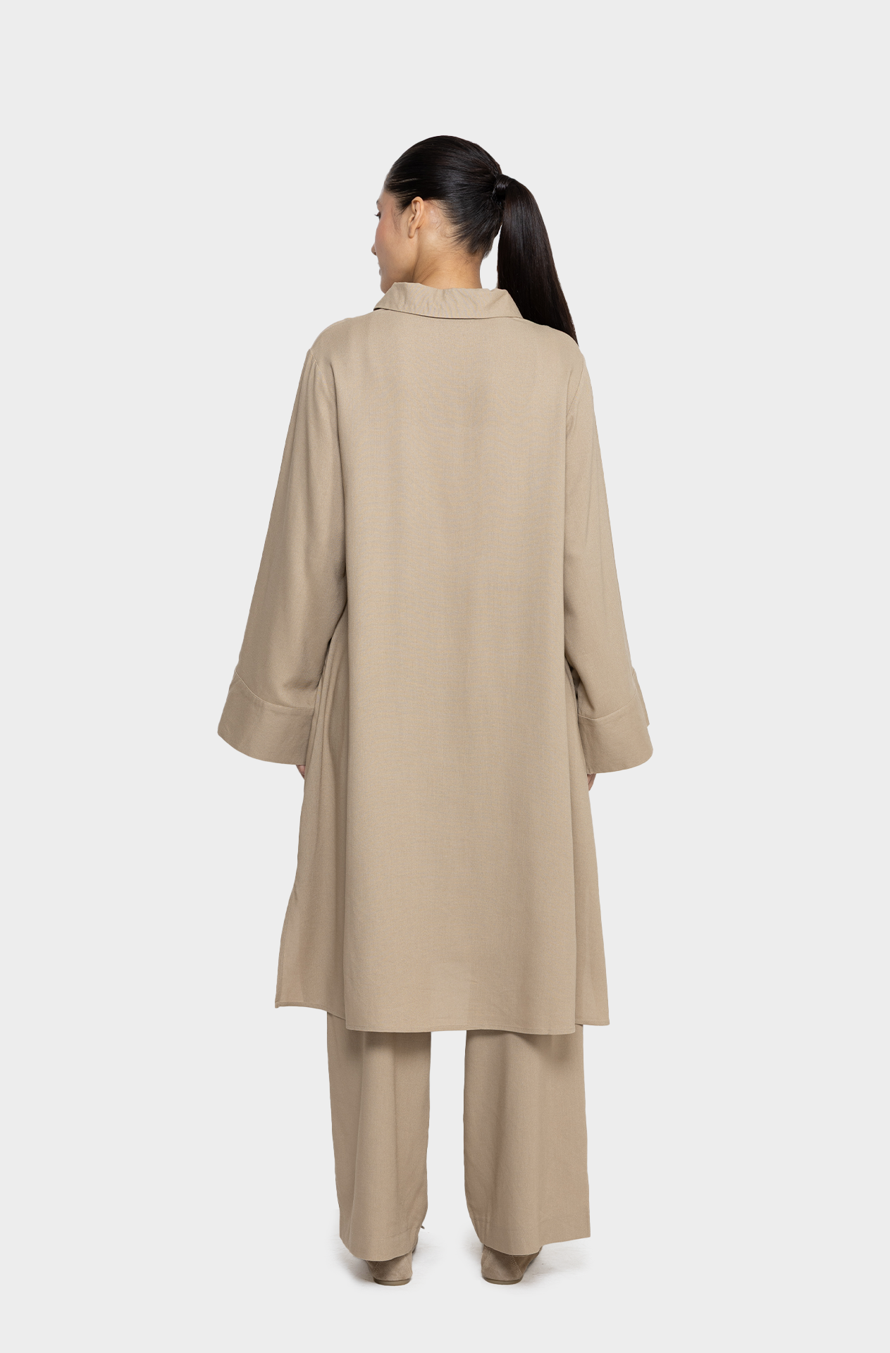 Taupe linen tunic