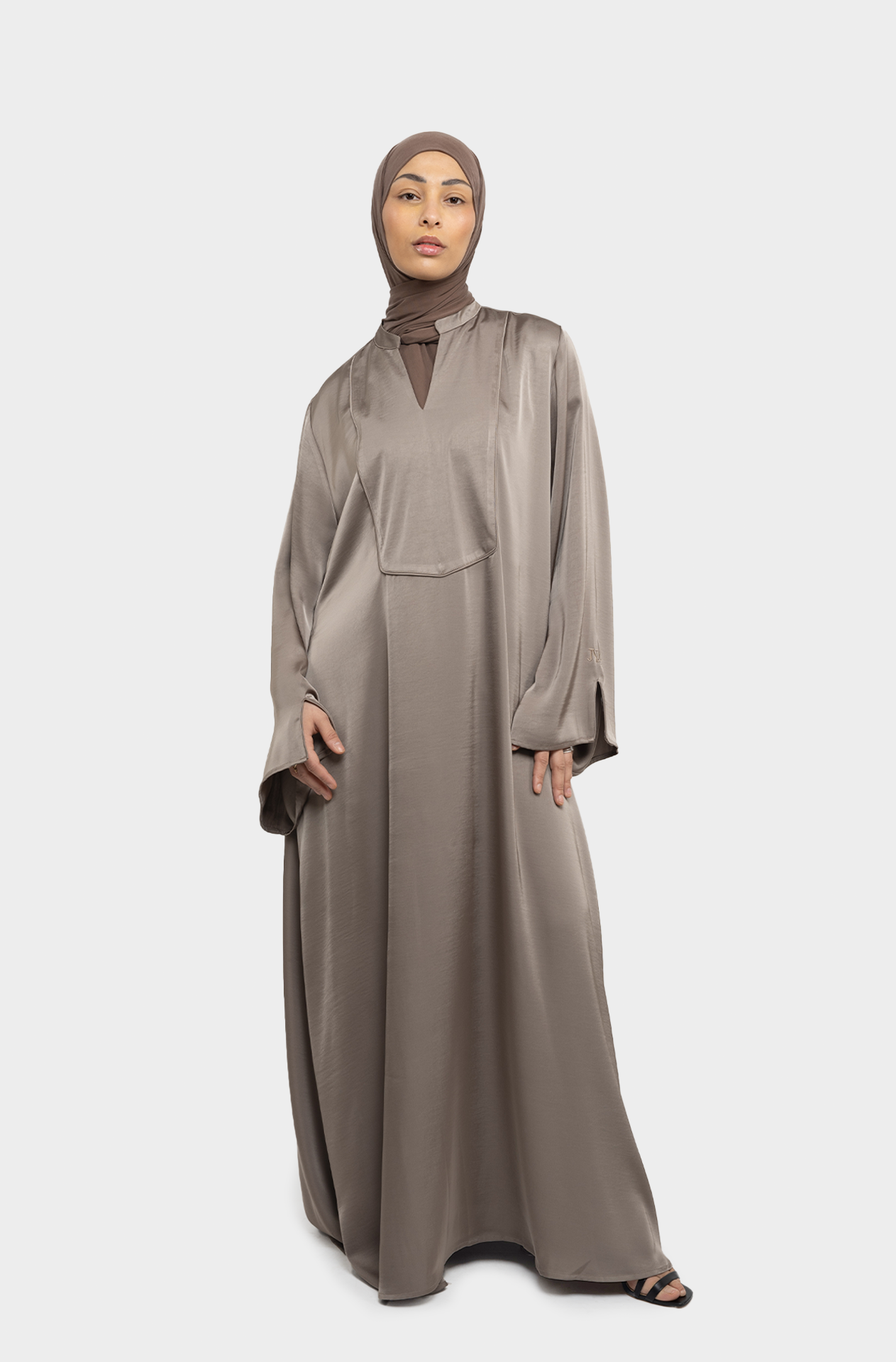 Robe Medina col tunisien taupe