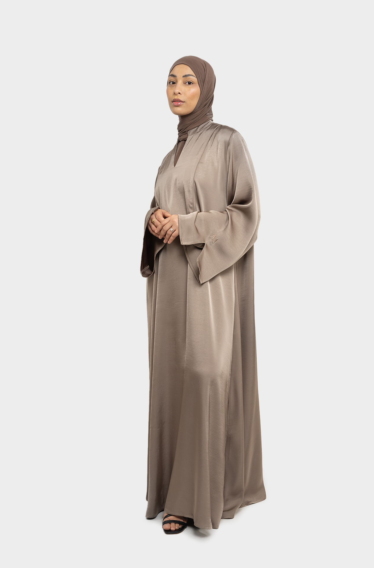 Robe Medina col tunisien taupe