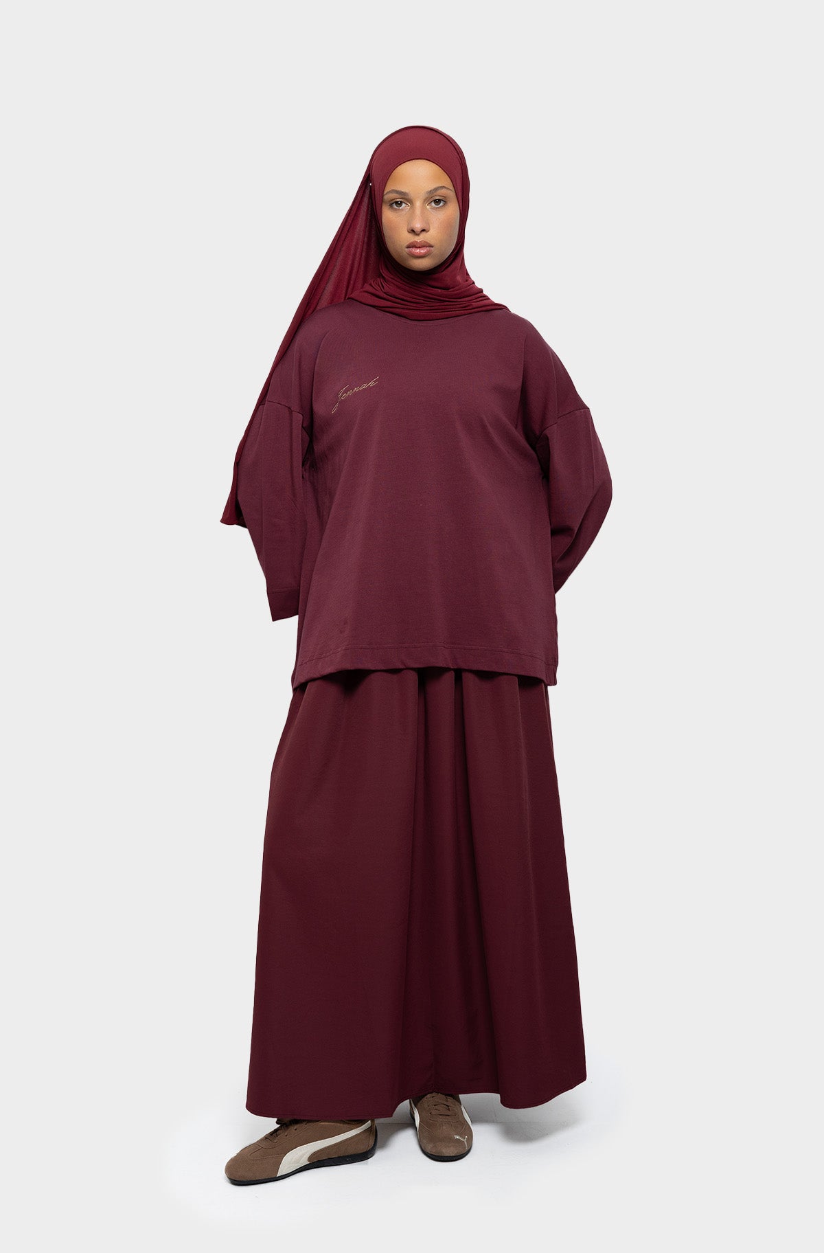 T-shirt oversize burgundy