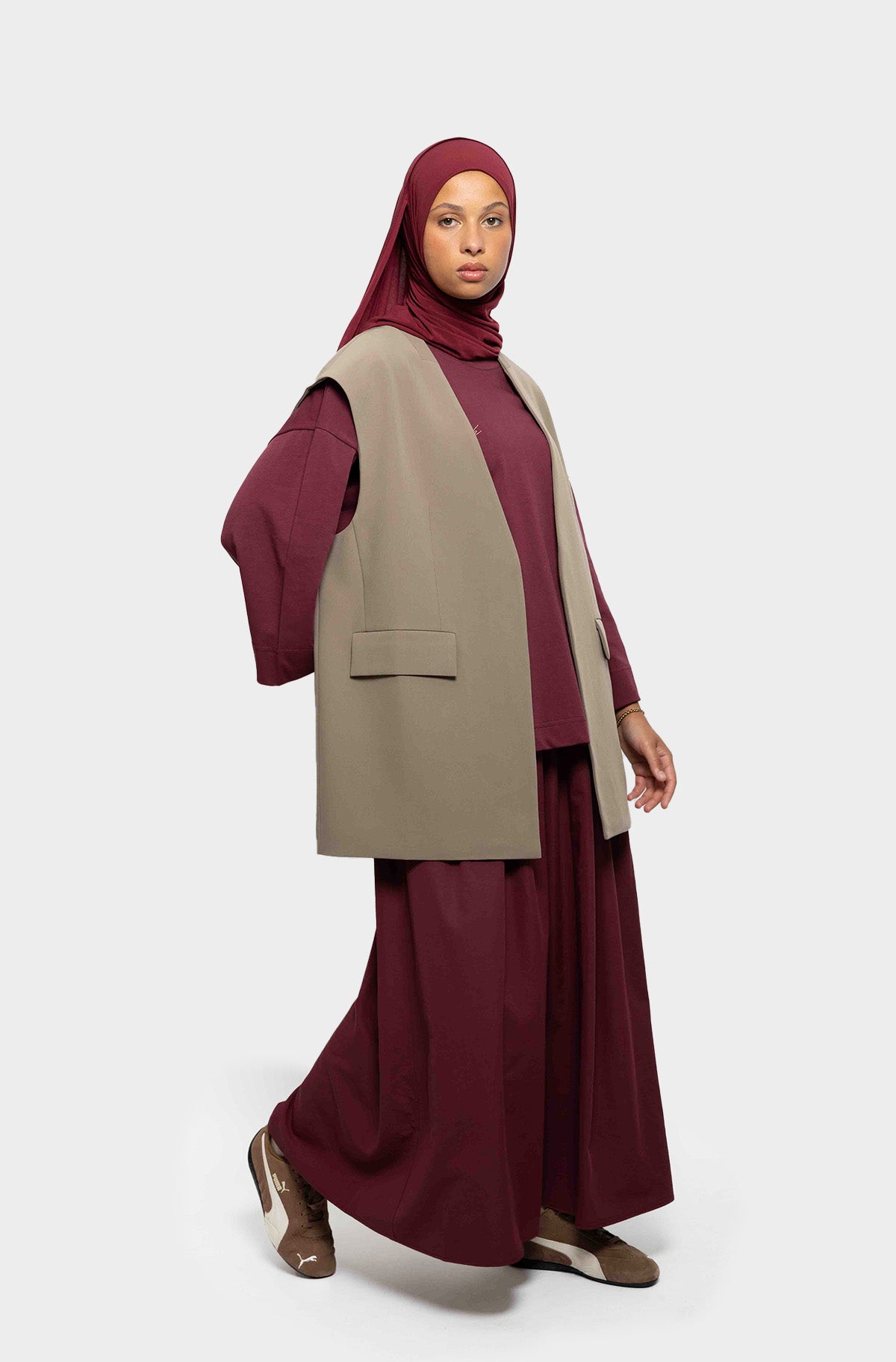 T-shirt oversize burgundy