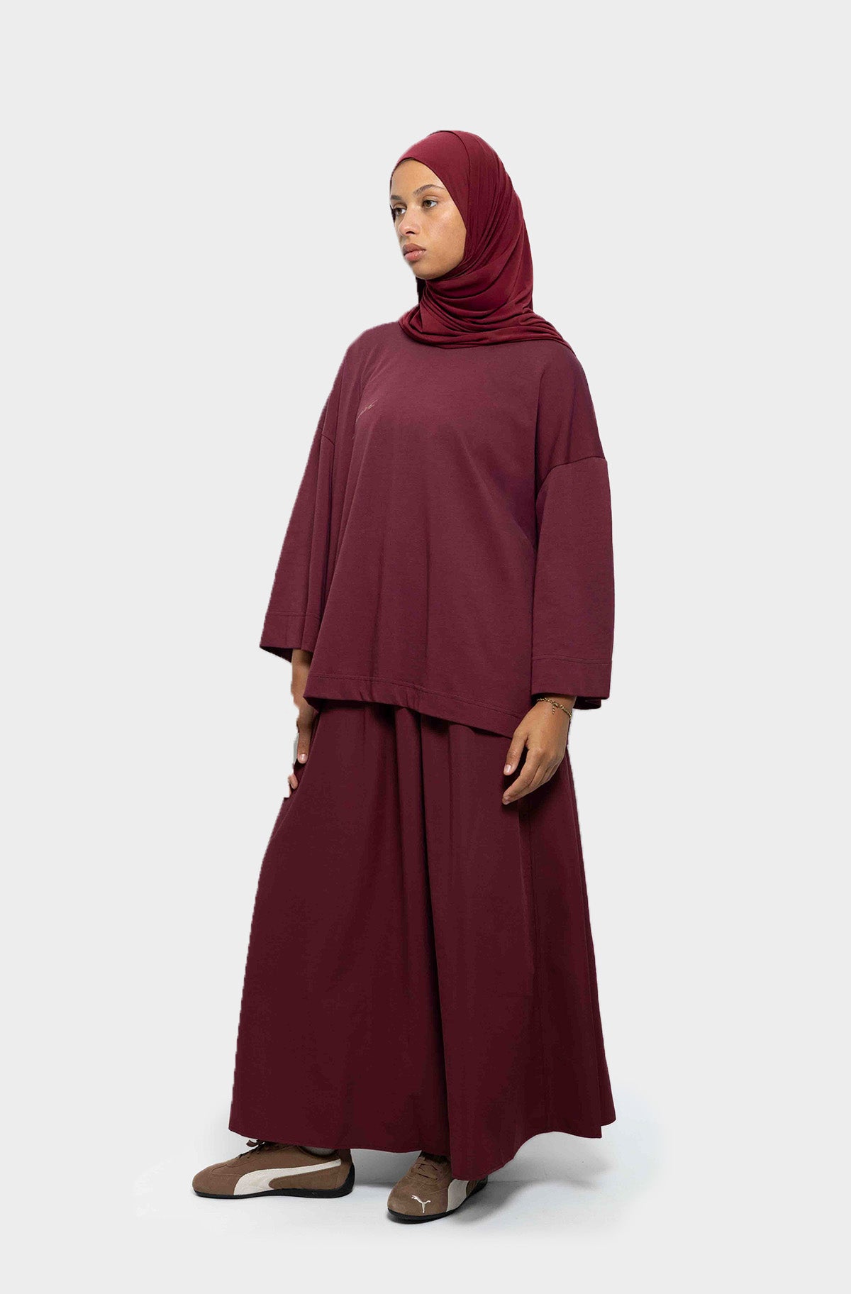 T-shirt oversize burgundy