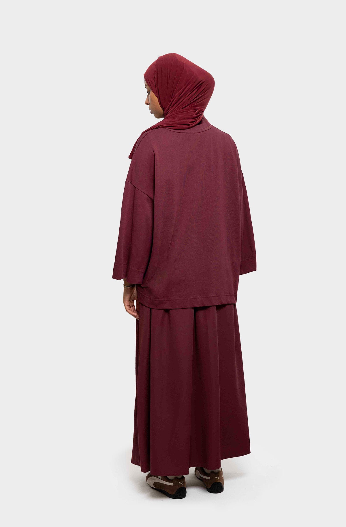 T-shirt oversize burgundy
