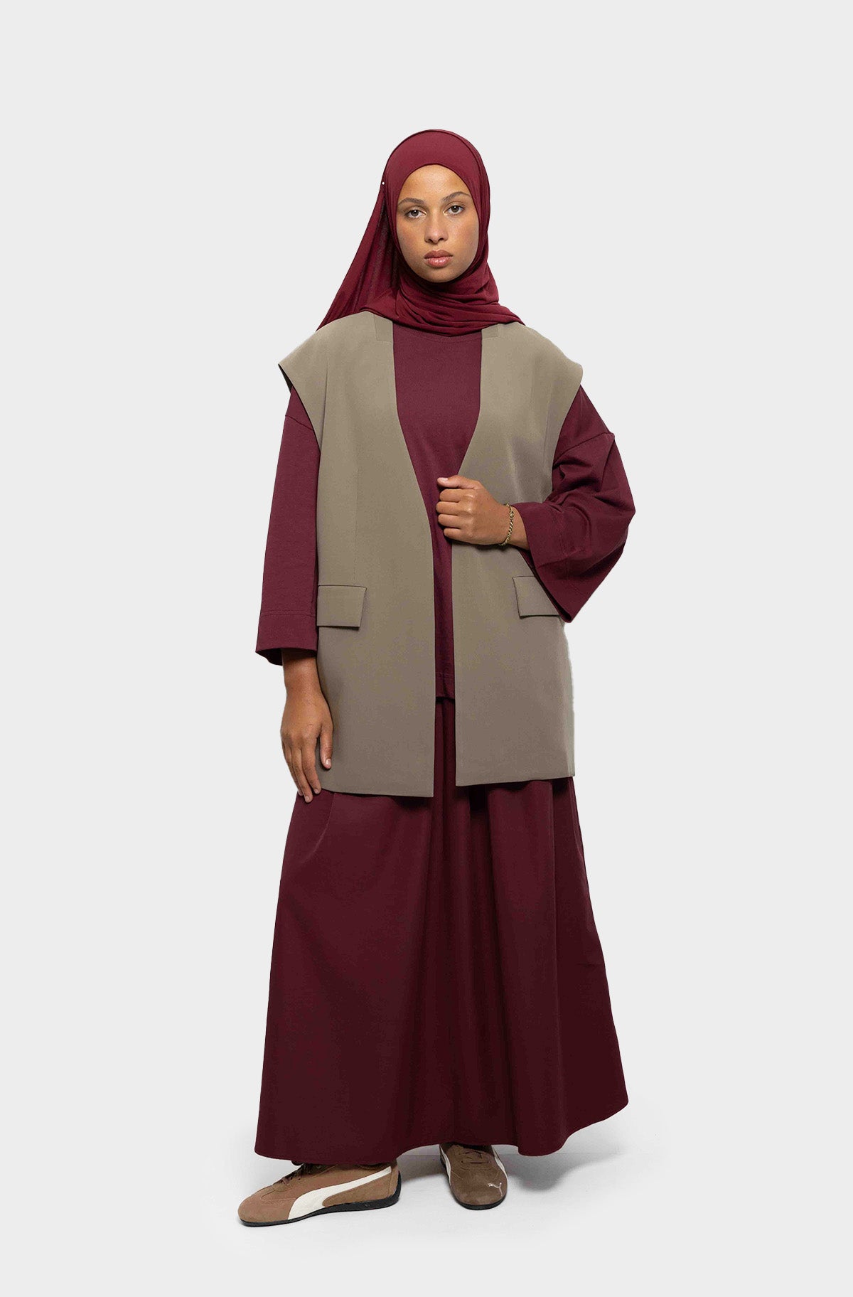 T-shirt oversize burgundy