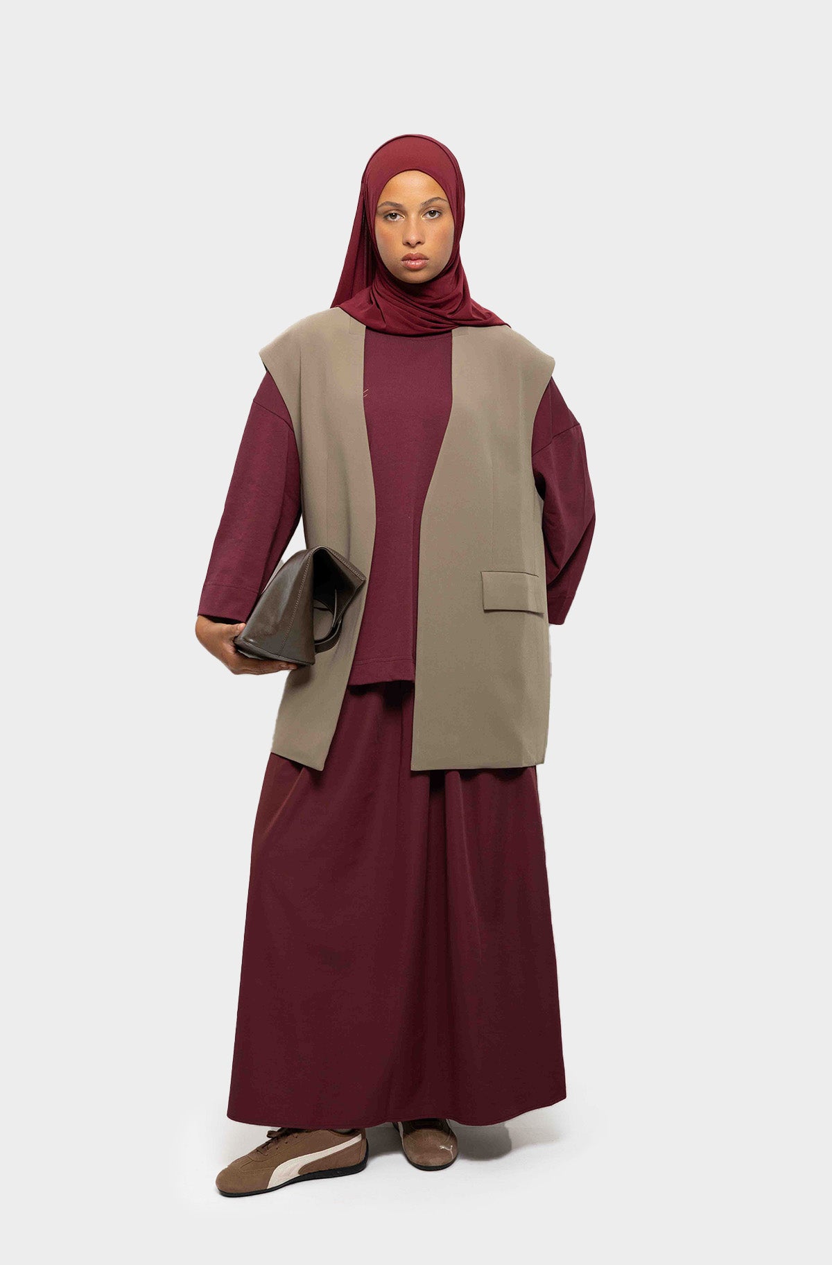 T-shirt oversize burgundy