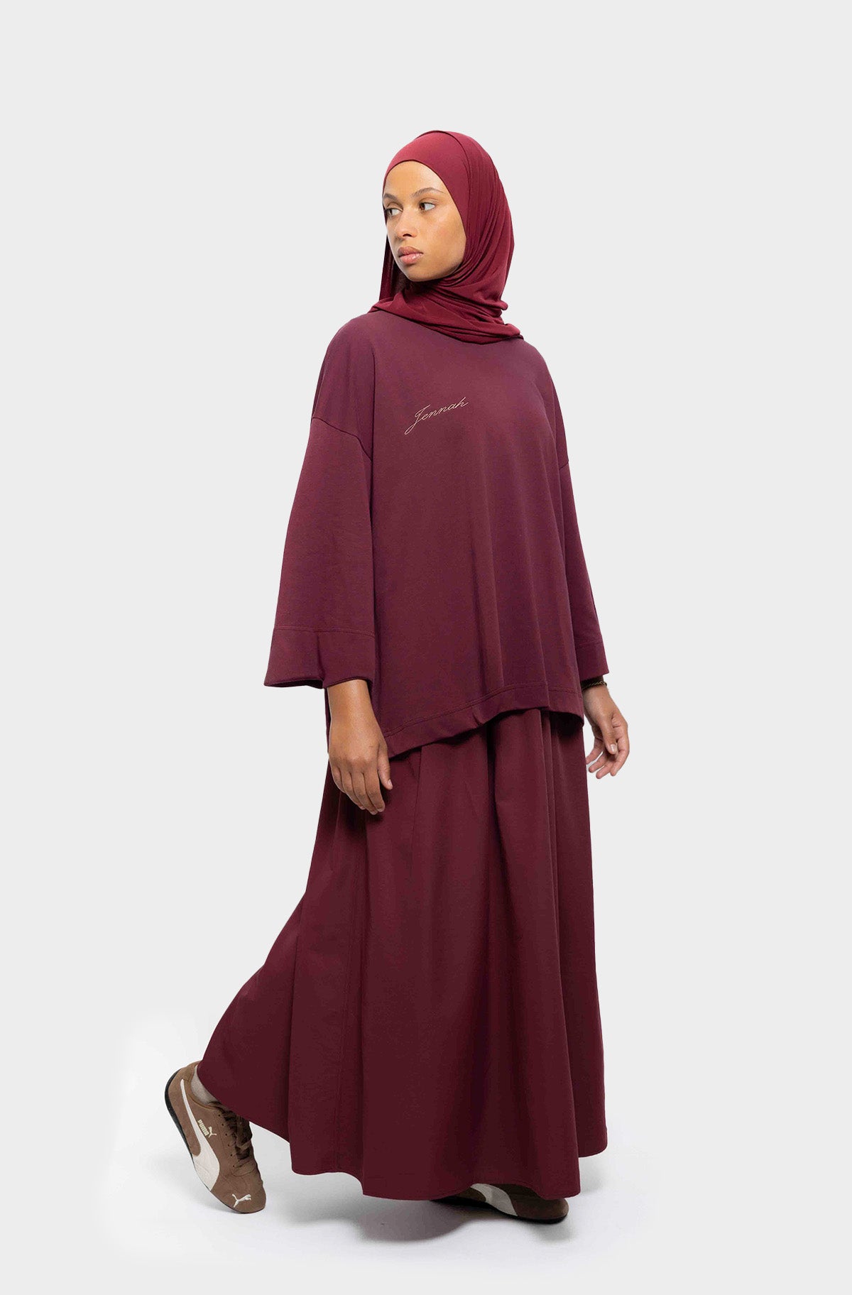 T-shirt oversize burgundy