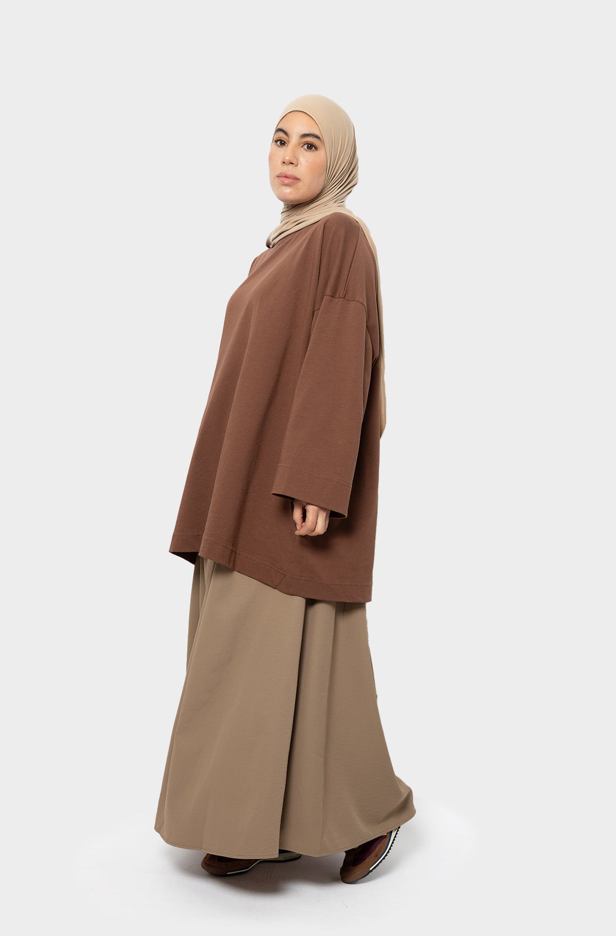 T-shirt oversize marron