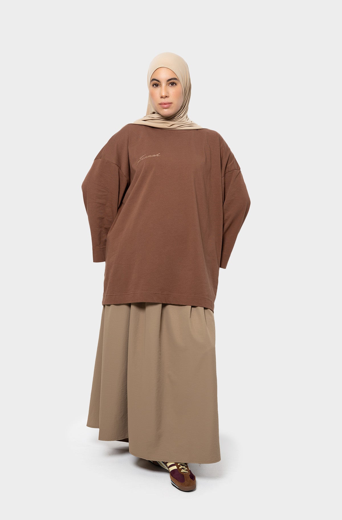 T-shirt oversize marron