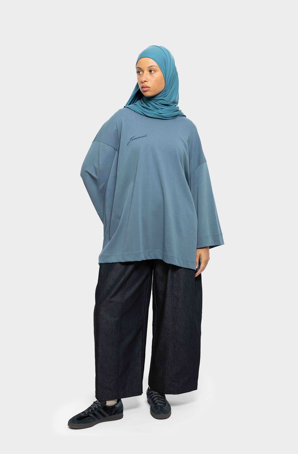 T-shirt oversize slate