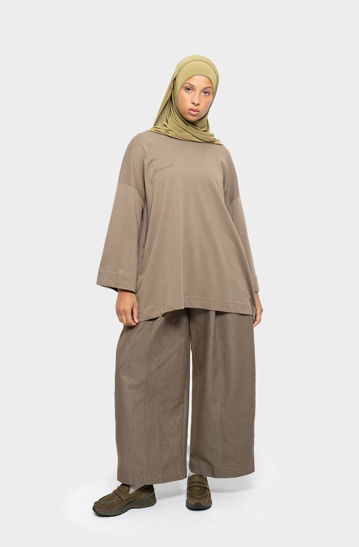 T-shirt oversize taupe