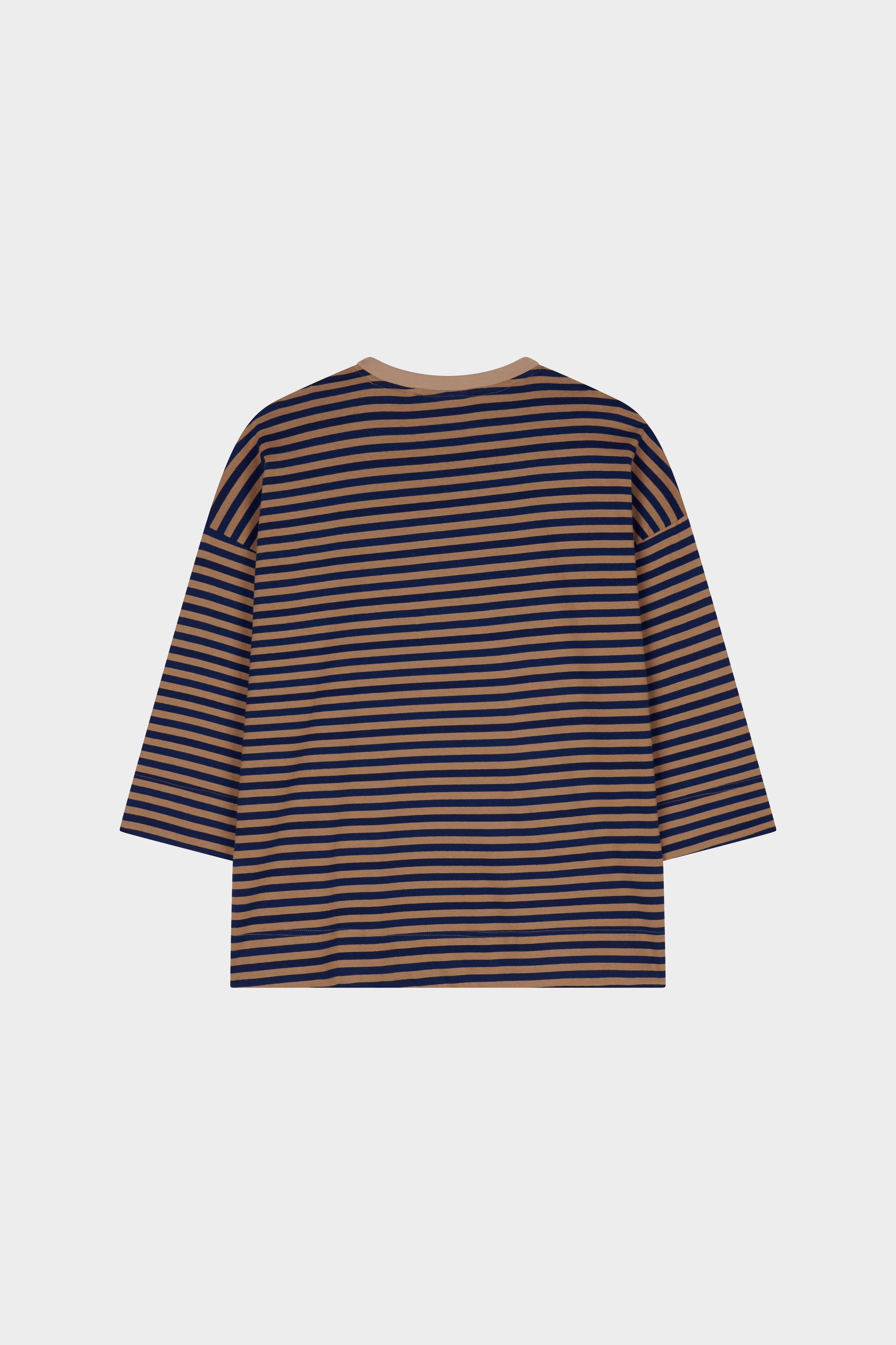 T-shirt marin taupe/bleu