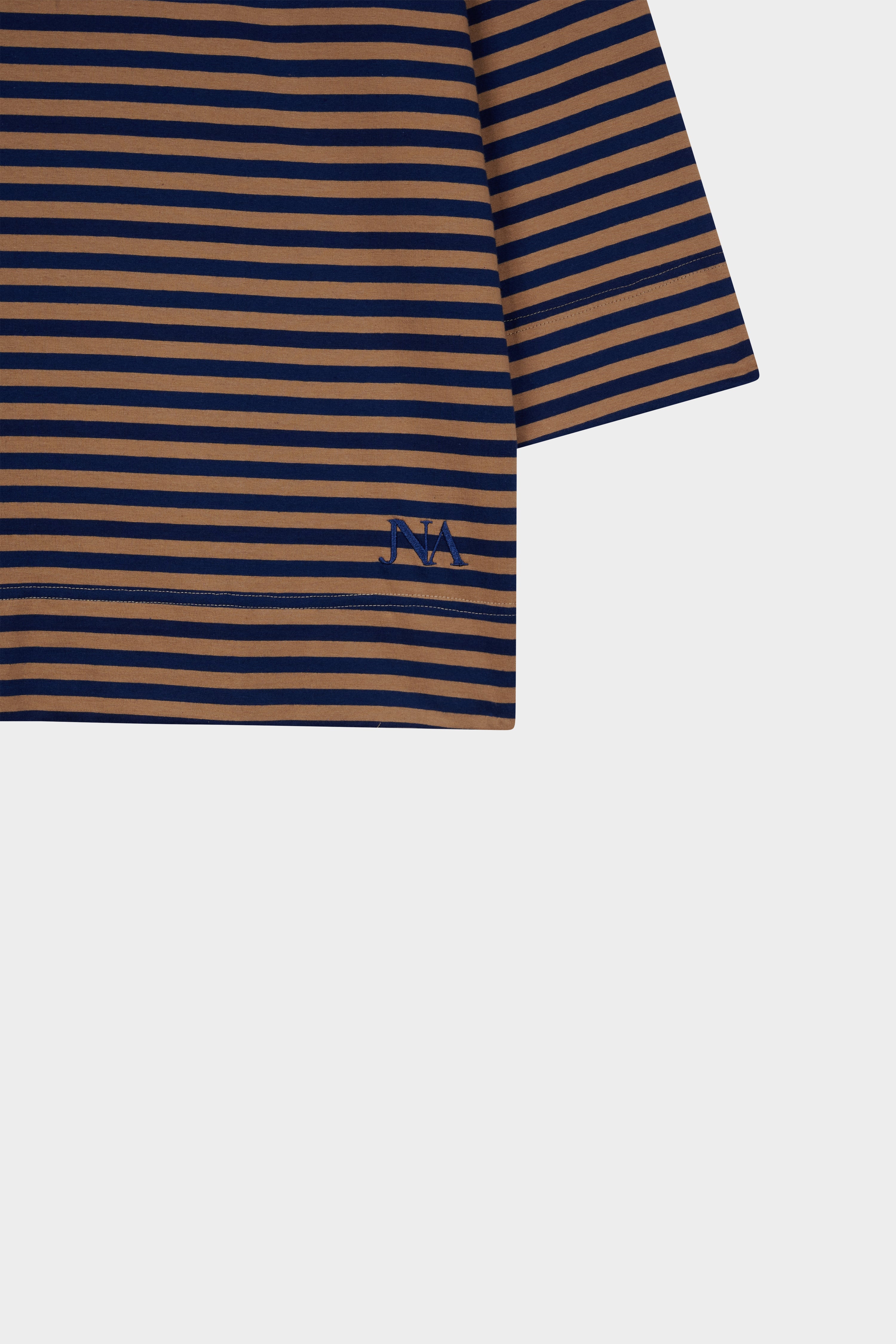 T-shirt marin taupe/bleu