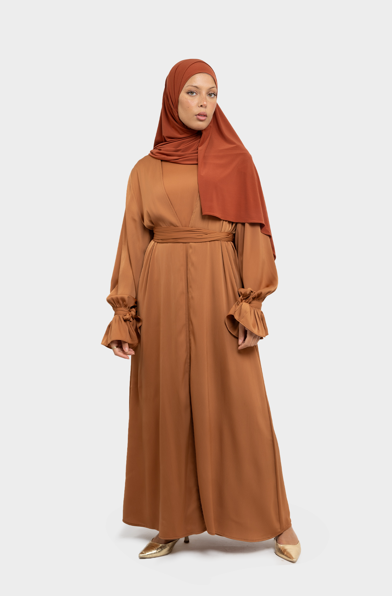 Abaya set Dilek rust