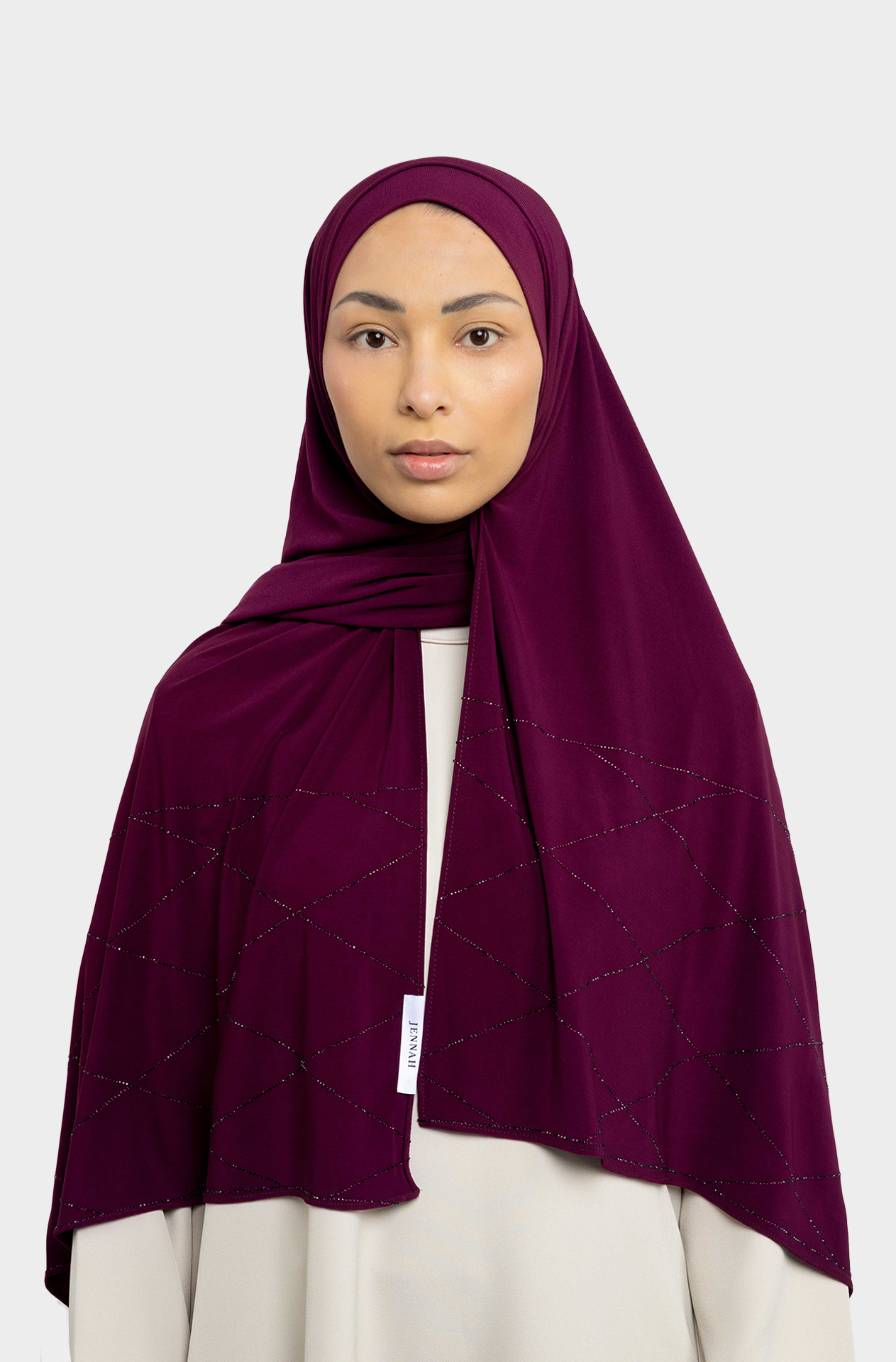 Jersey Baclava plum strass