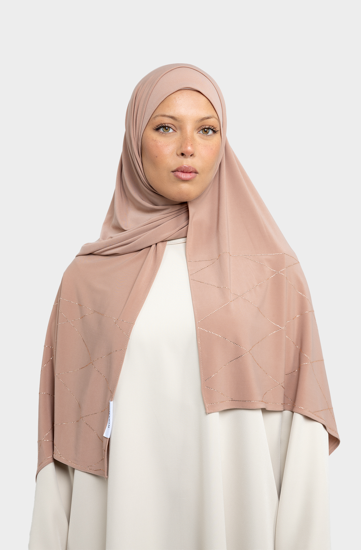 Jersey Baclava mink strass