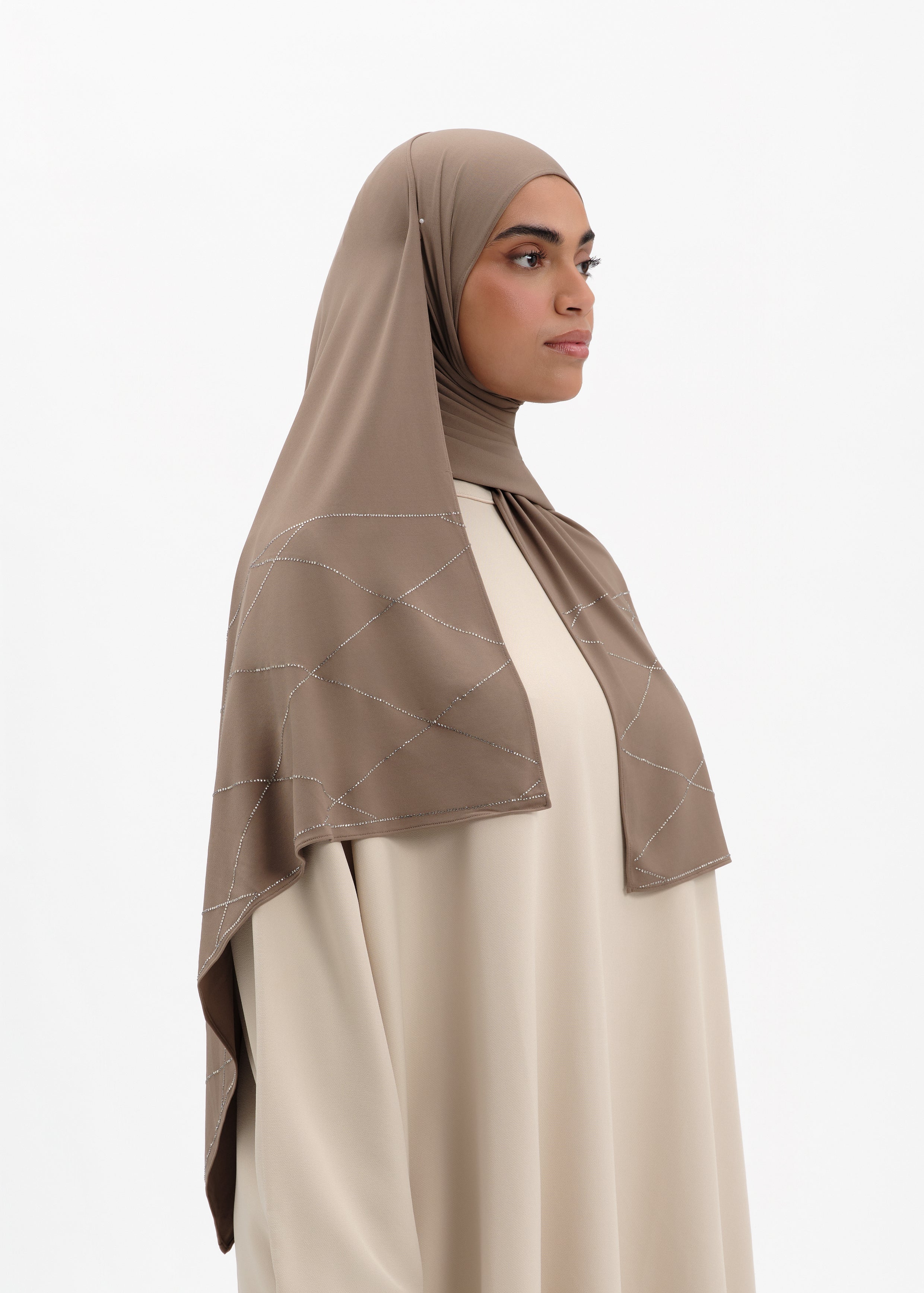 Walnut jersey strass baclava