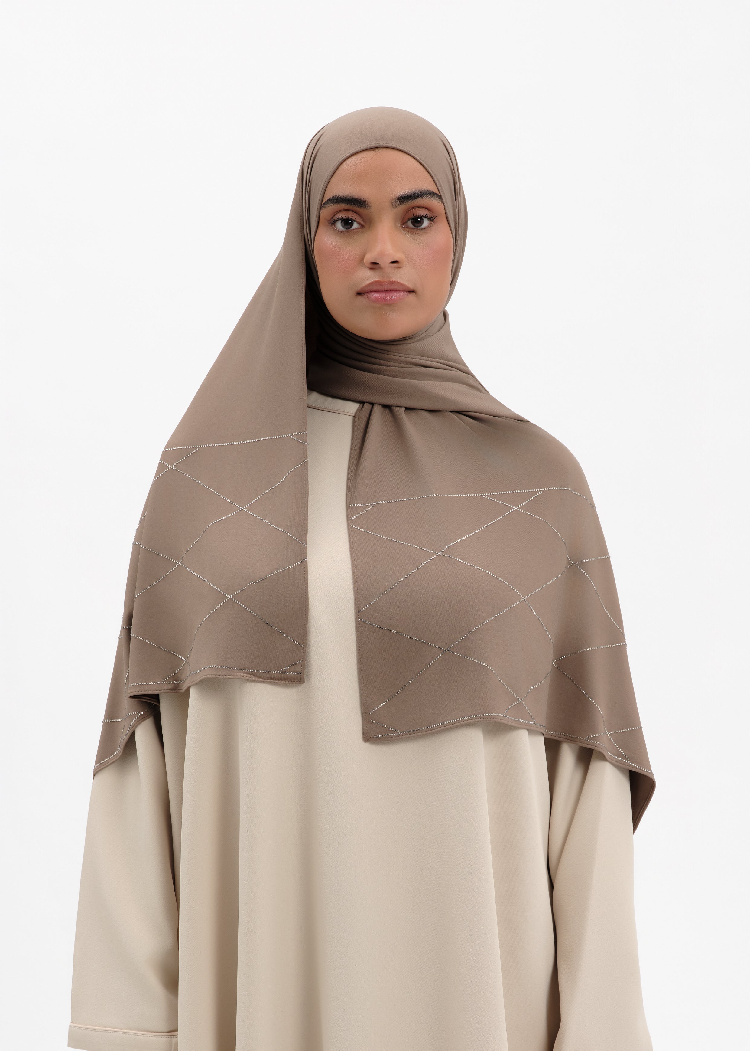Walnut jersey strass baclava