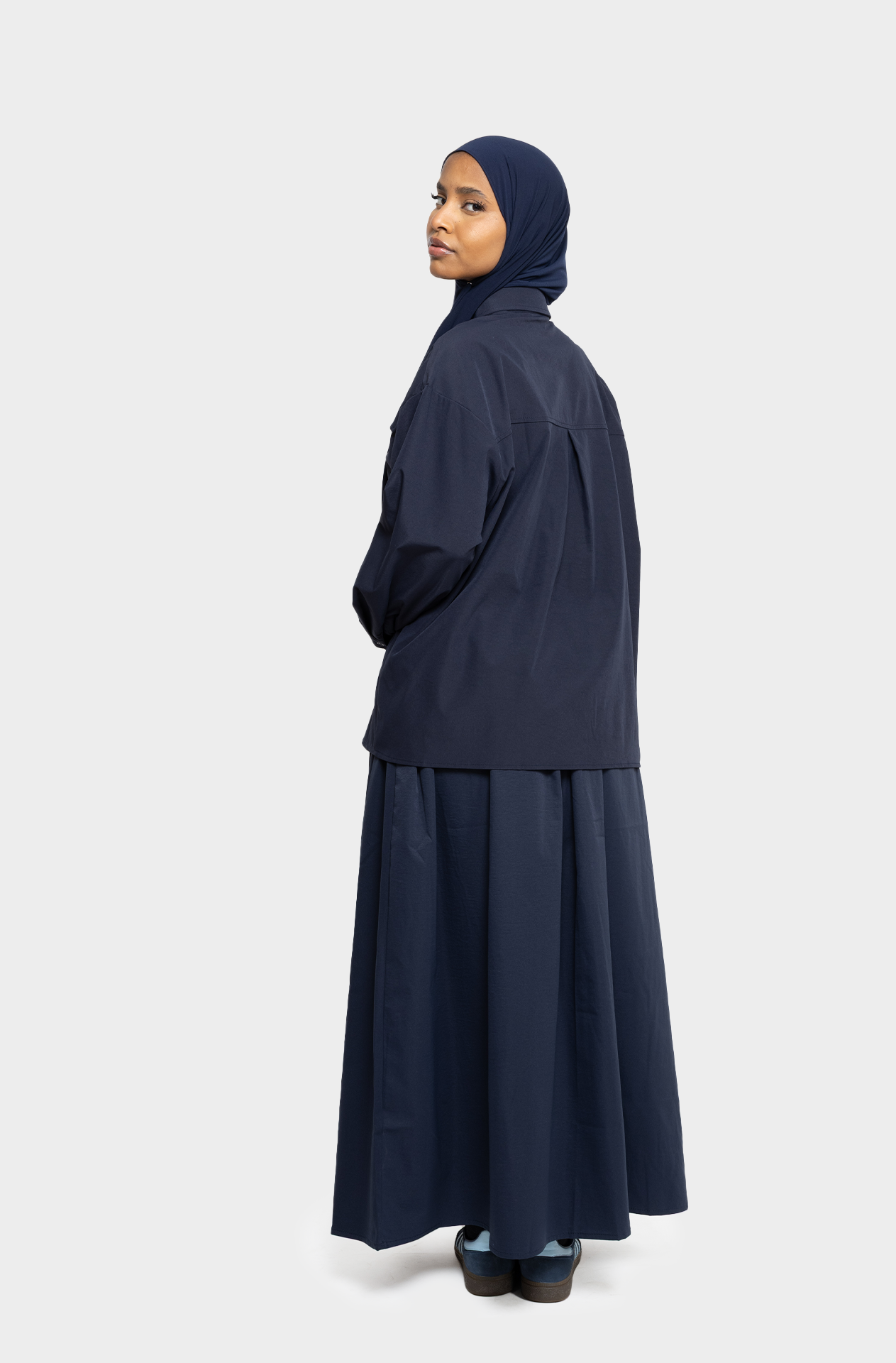 Chemise flap bleu marine