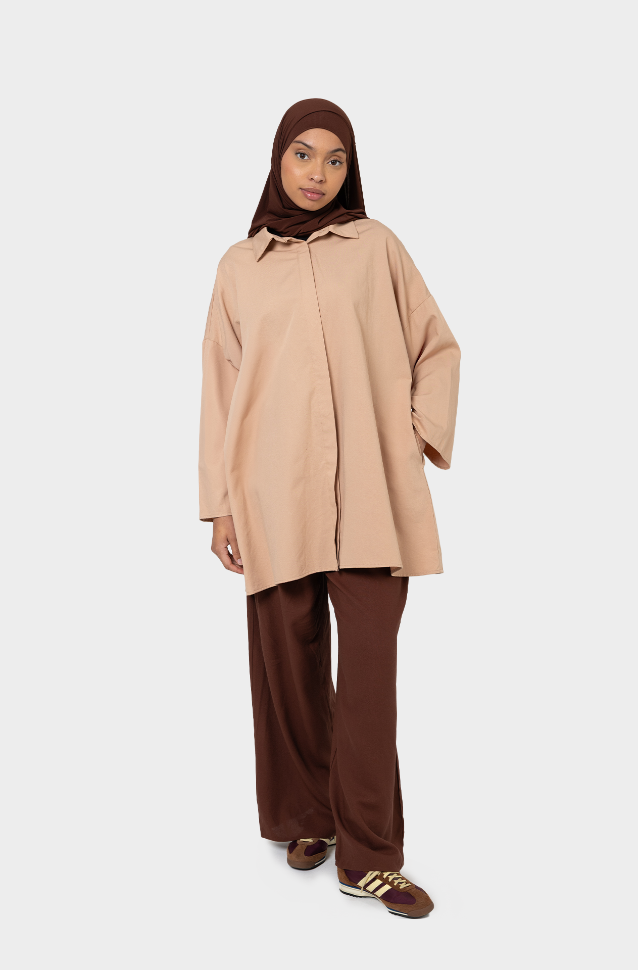 Chemise coton corail