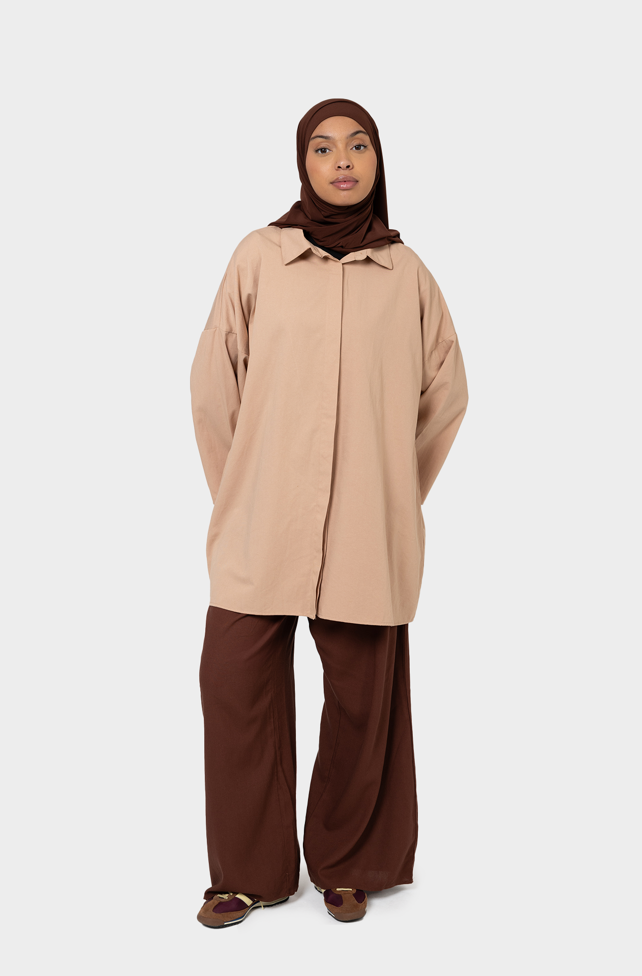 Chemise coton corail