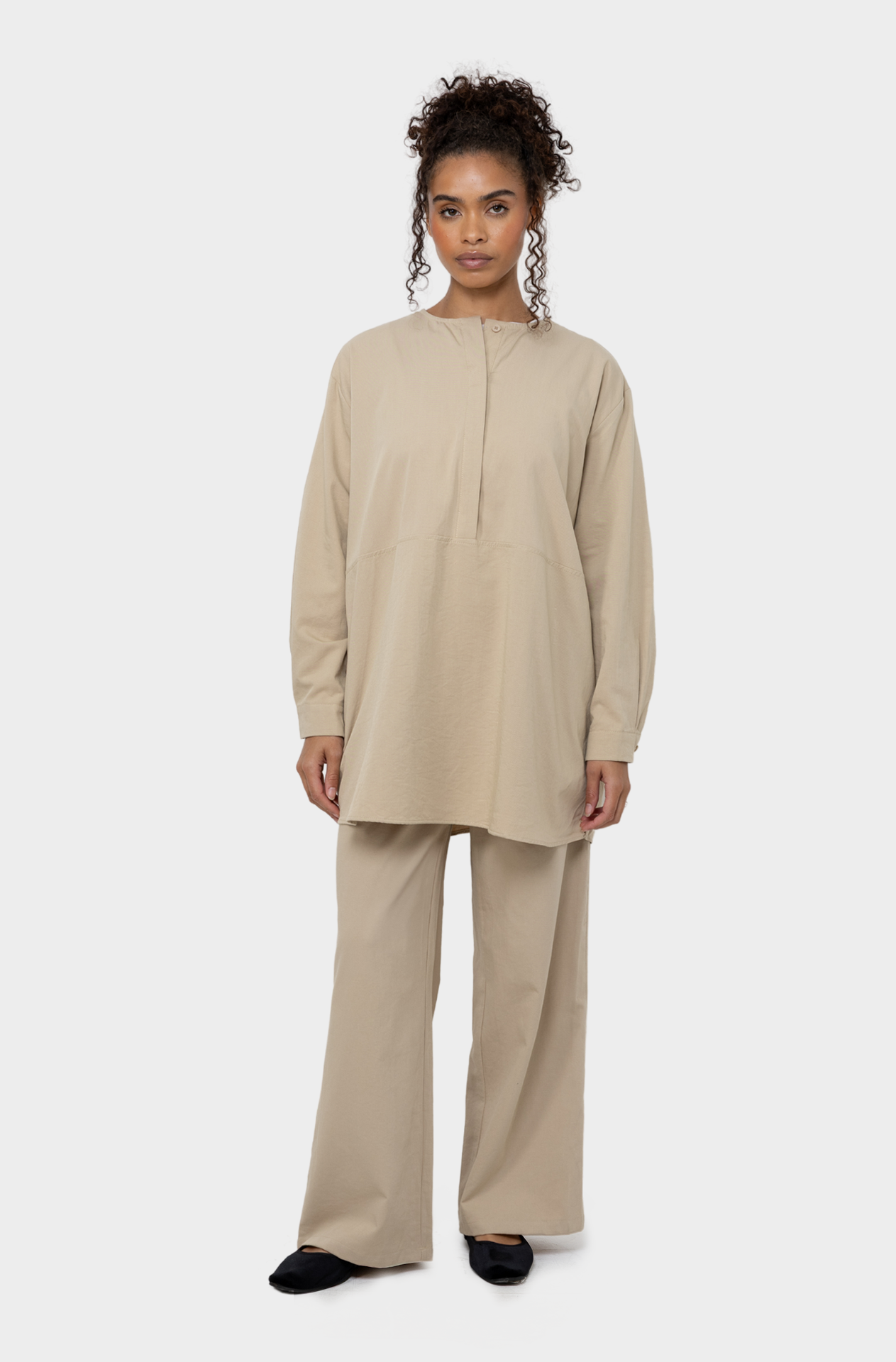 Ensemble coton beige