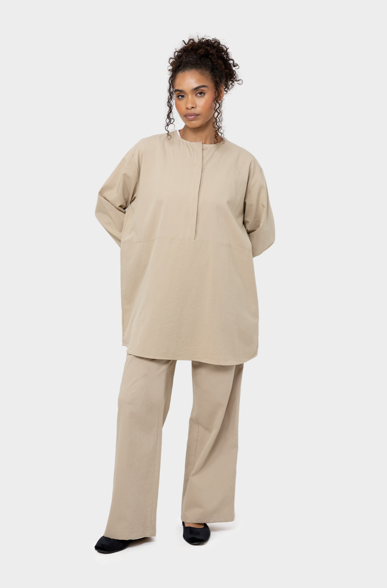 Ensemble coton beige