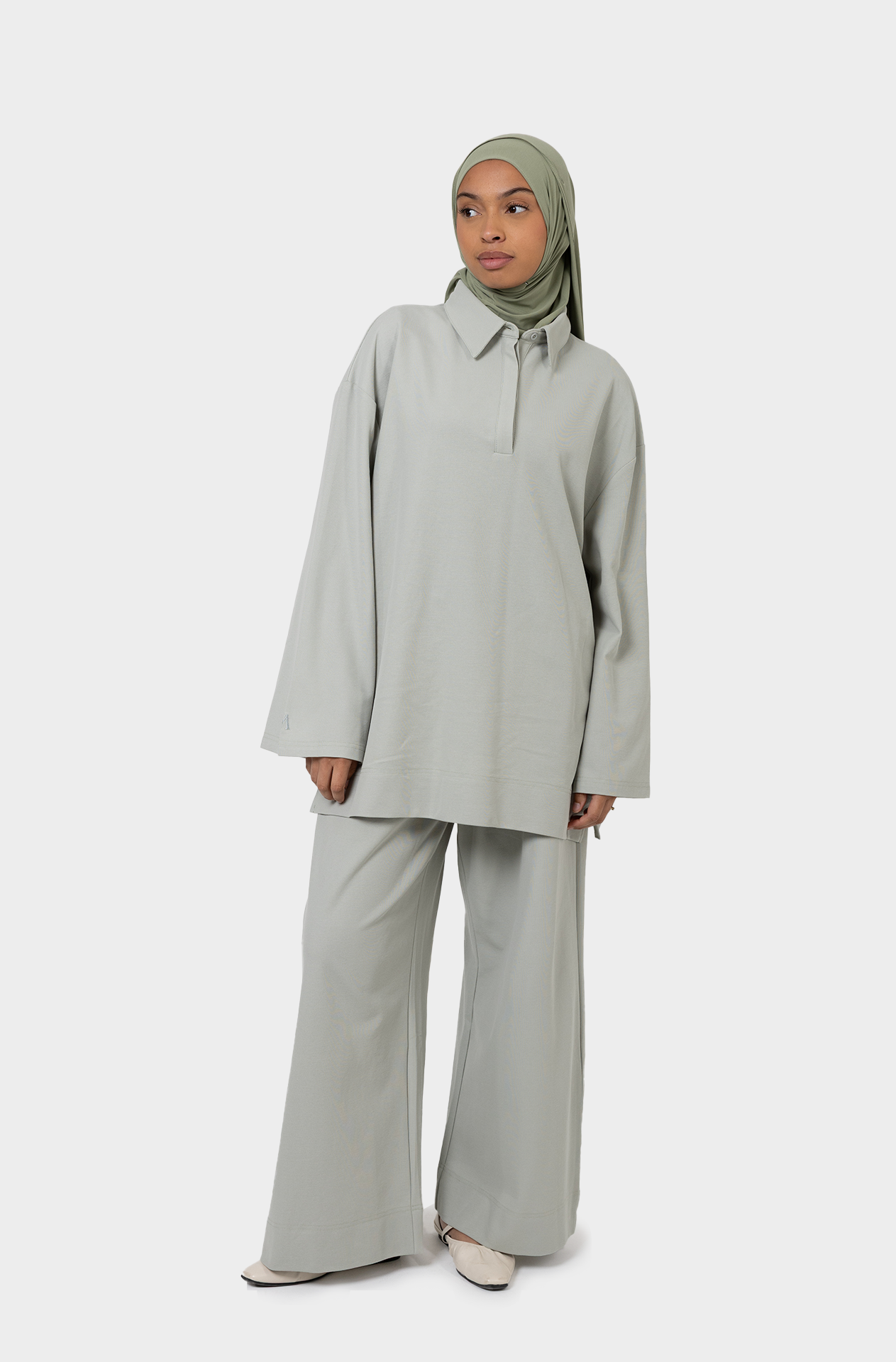 Ensemble polo sauge