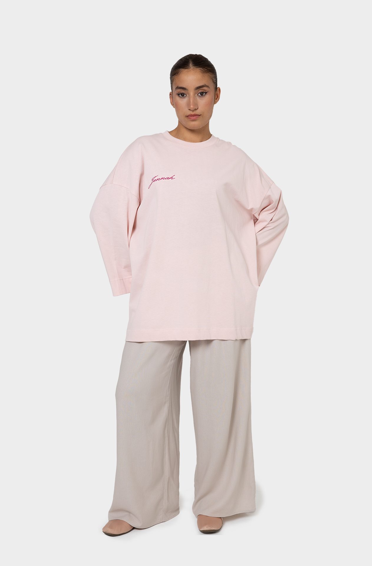 Soft pink oversized t-shirt