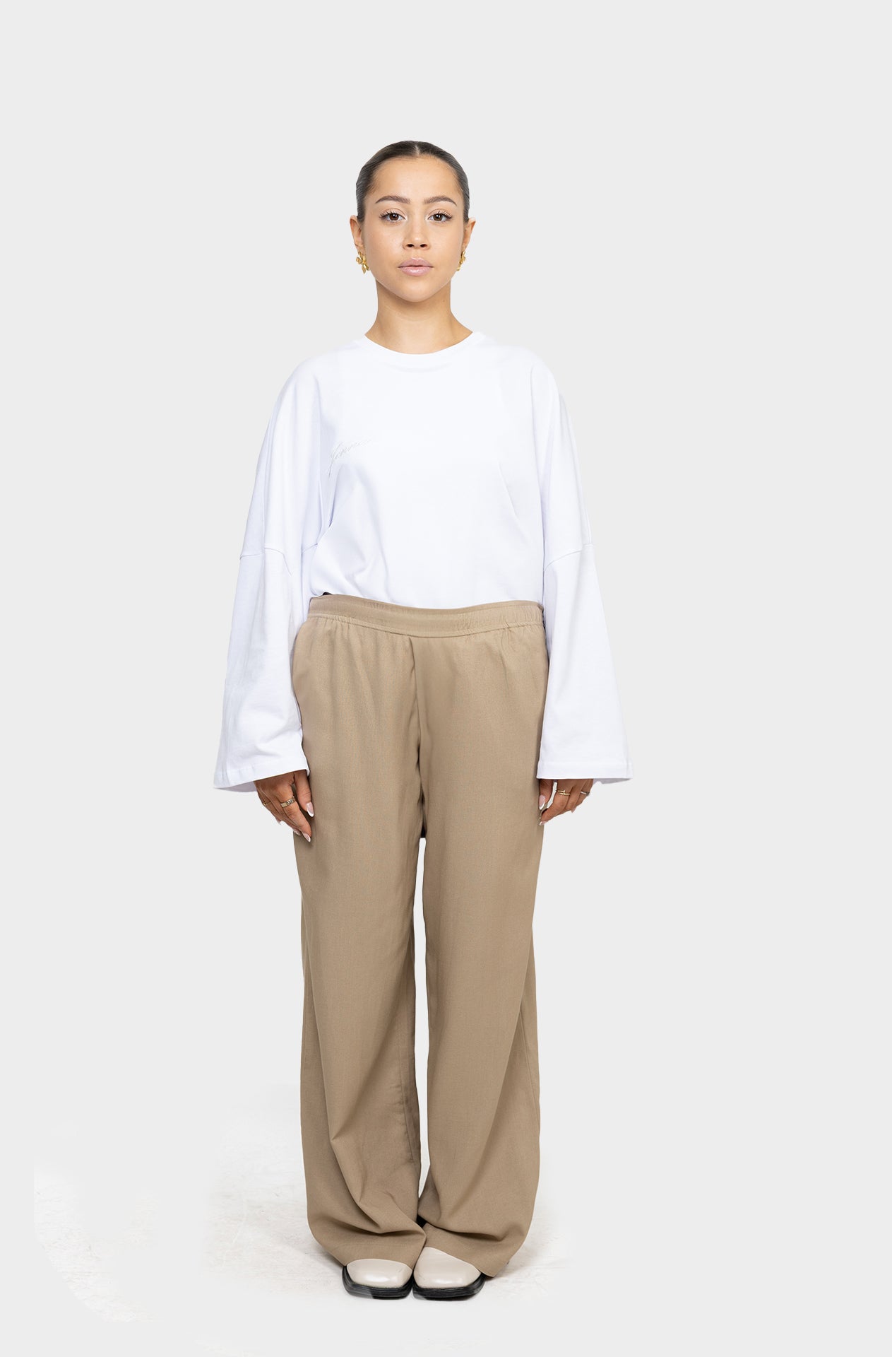 Pantalon linen taupe