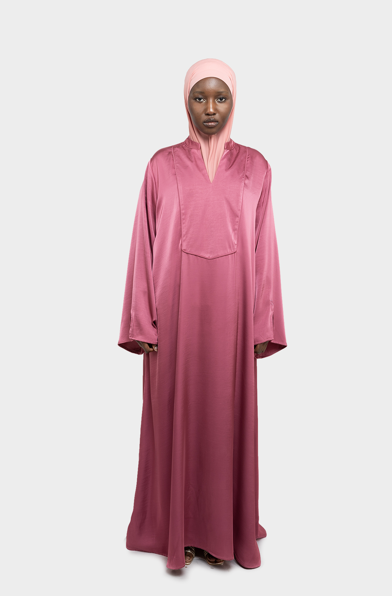 Robe Medina col tunisien Rose