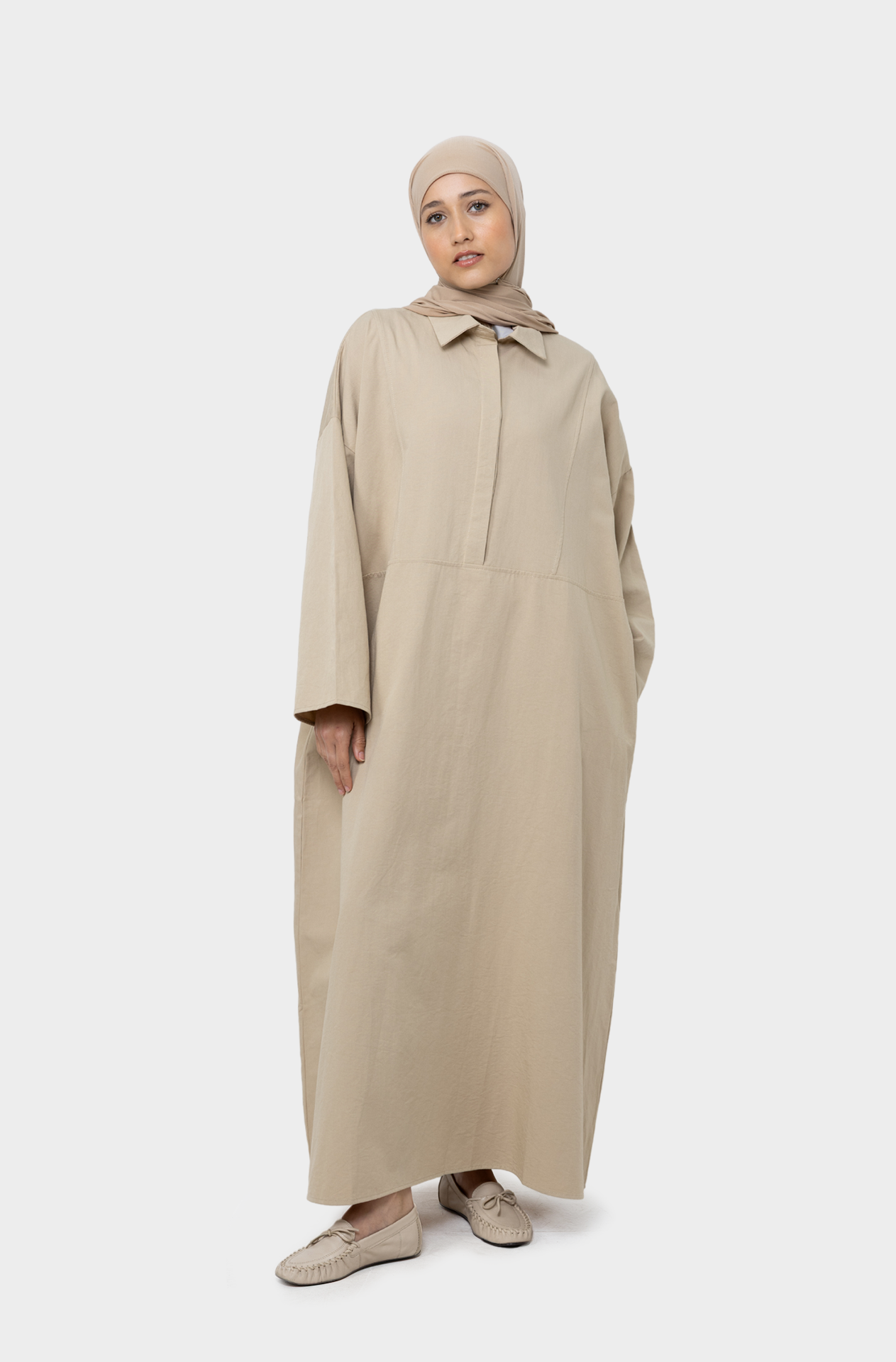 Robe coton beige