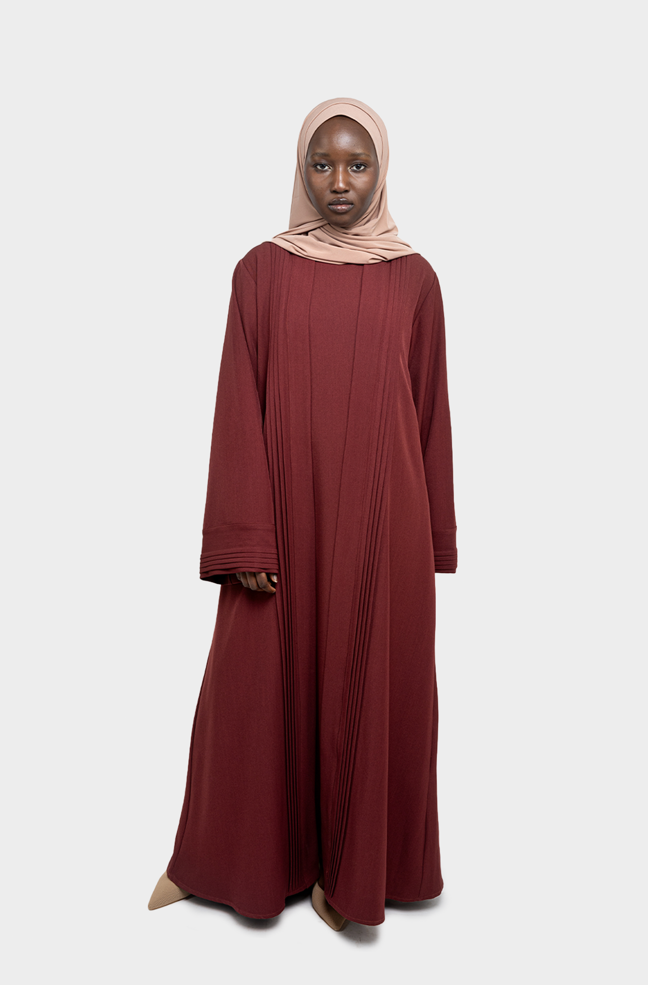 Abaya set Loujain II bordeaux