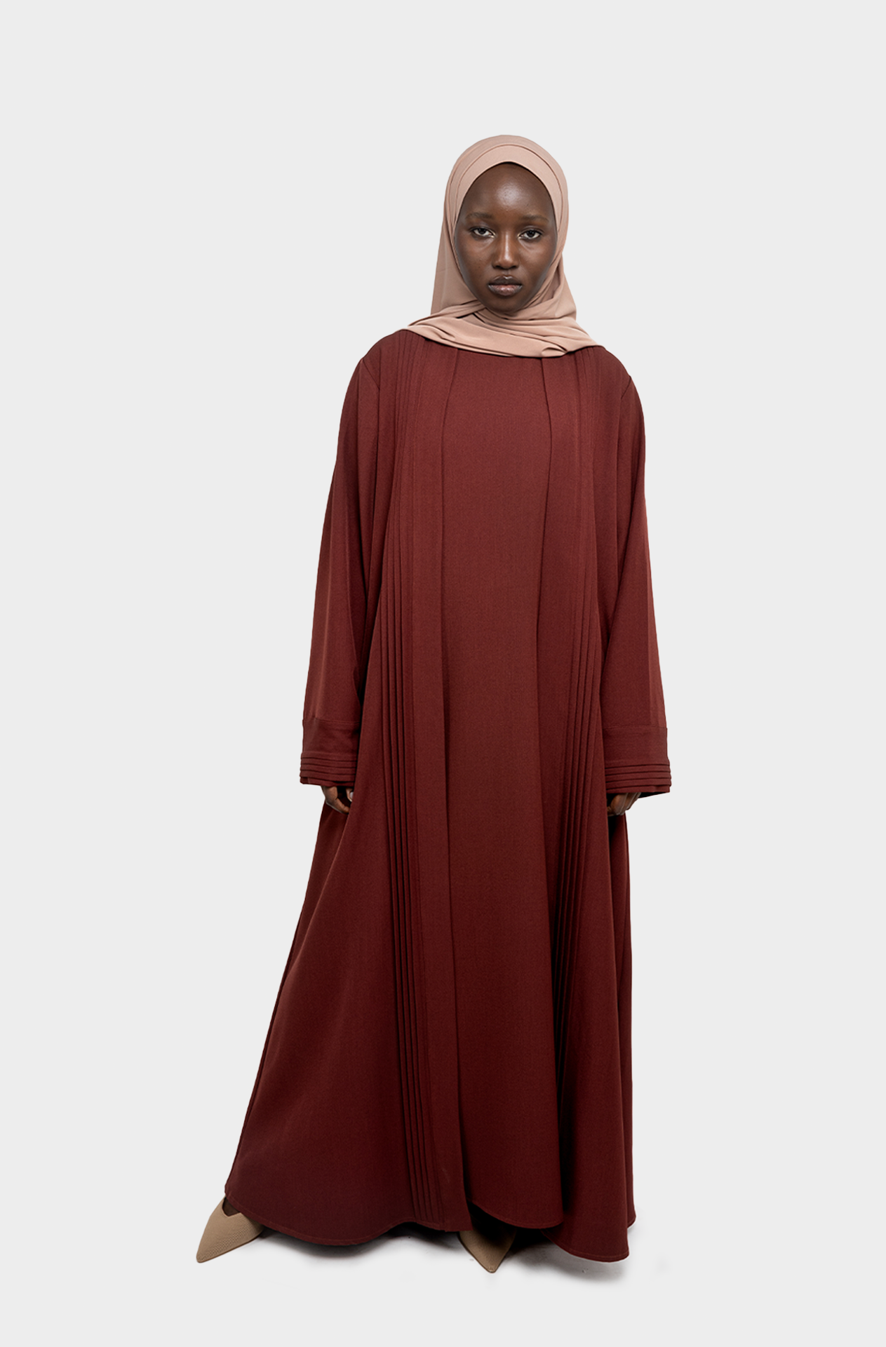 Abaya set Loujain II bordeaux