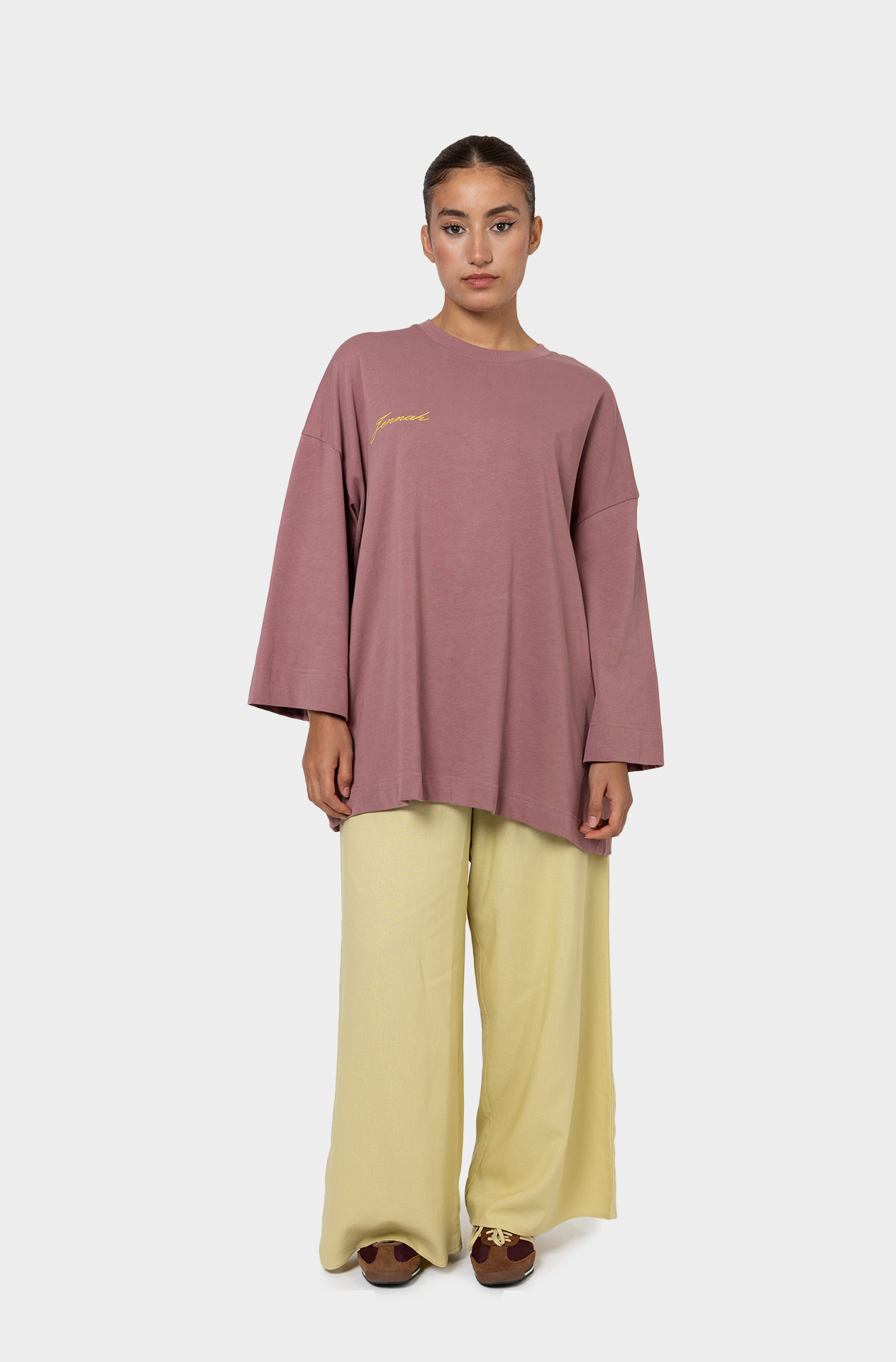 Soft pink/Lime oversize t-shirt