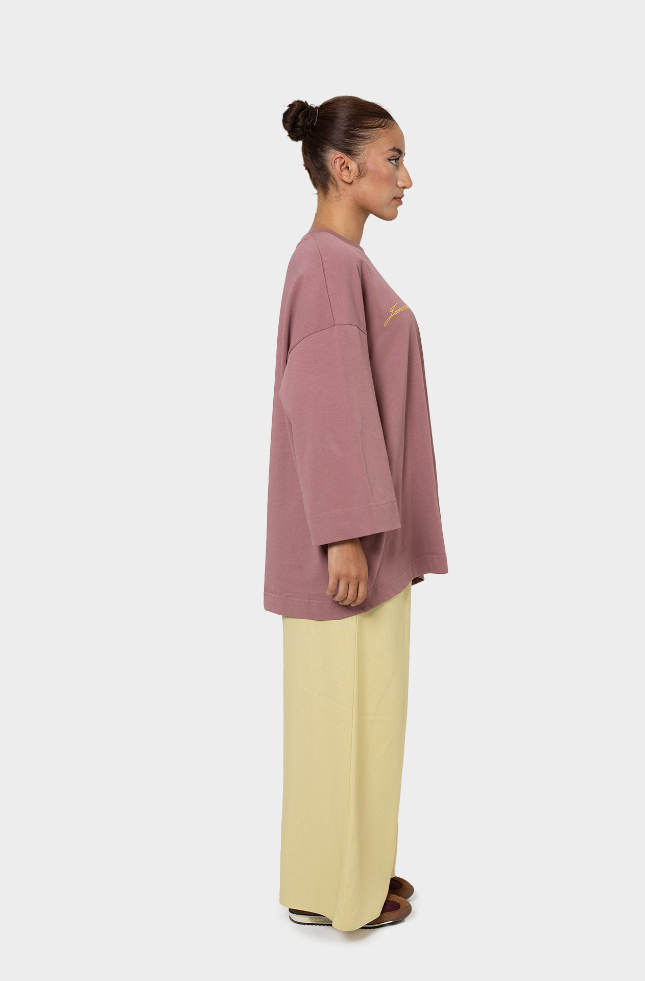 Soft pink/Lime oversize t-shirt