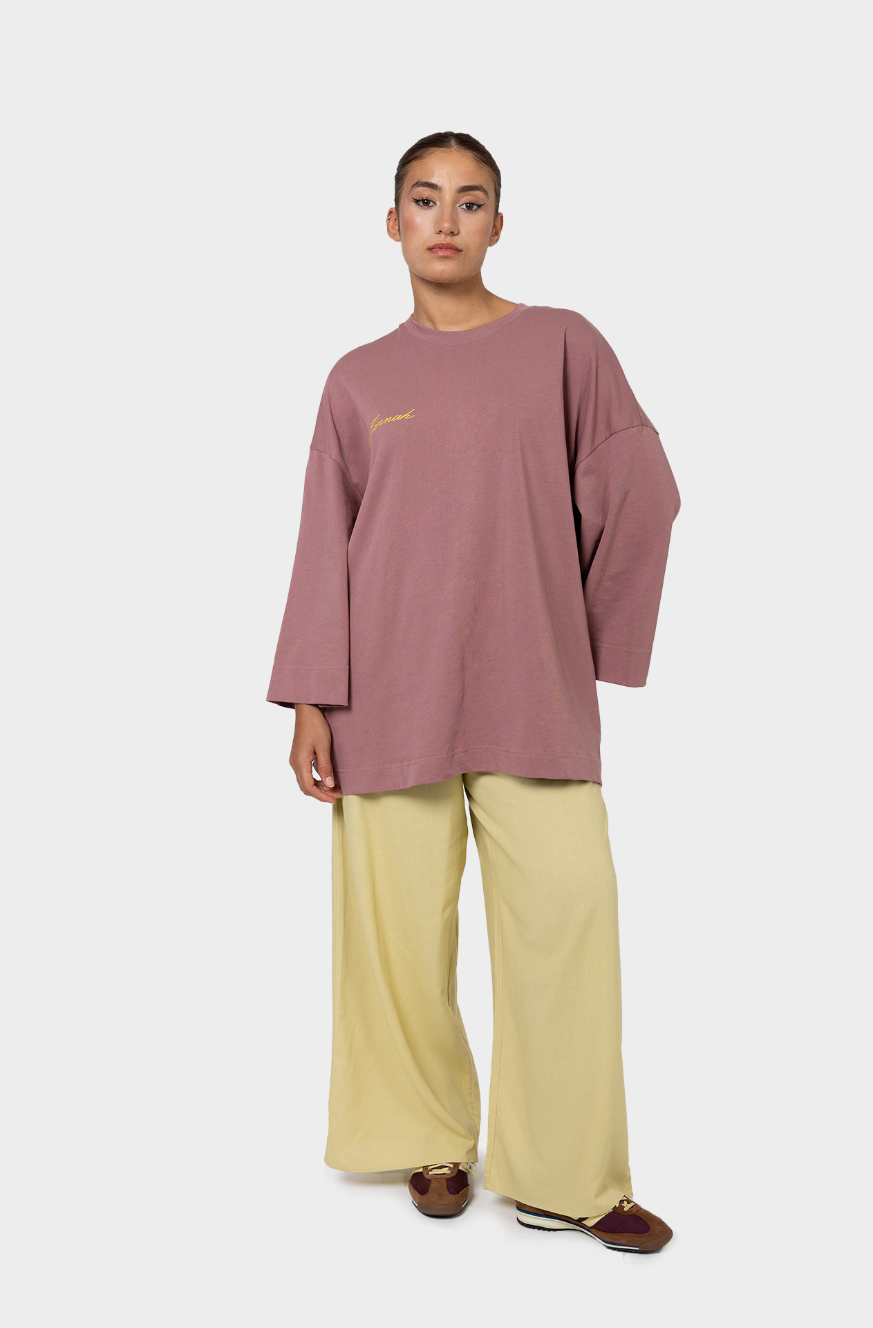 Soft pink/Lime oversize t-shirt