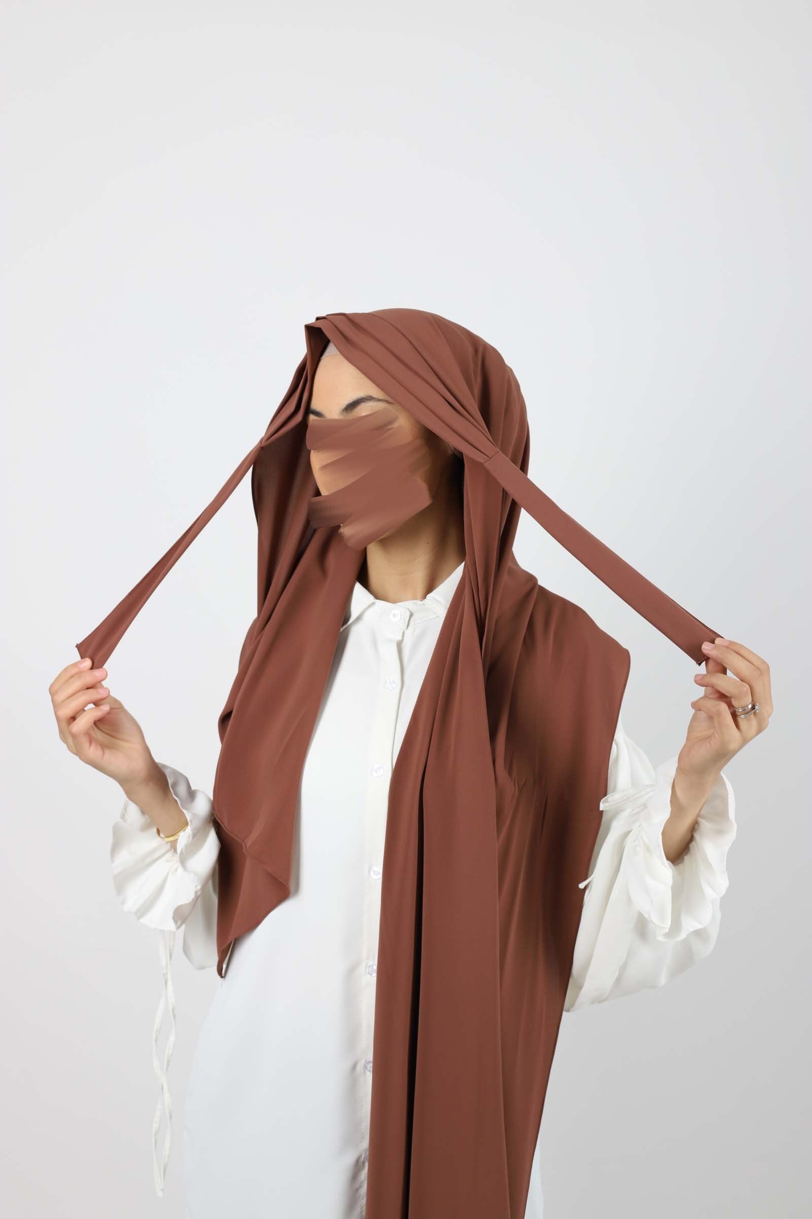 Hijab soie de medine à enfiler