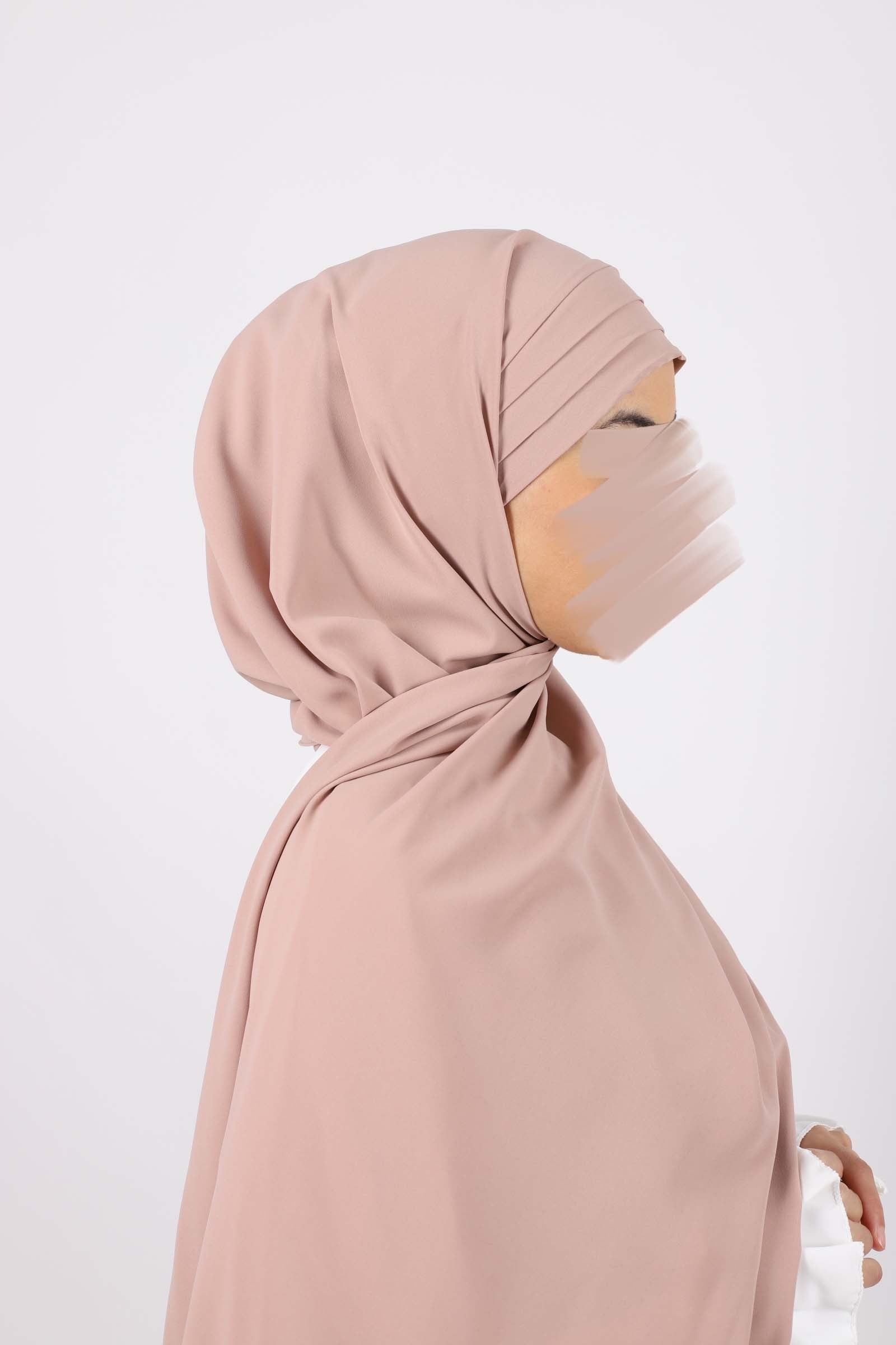 Hijab soie de medine à enfiler