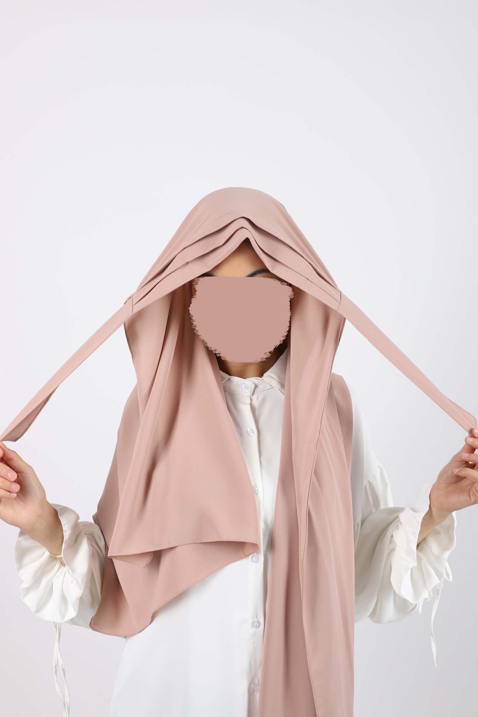Hijab soie de medine à enfiler