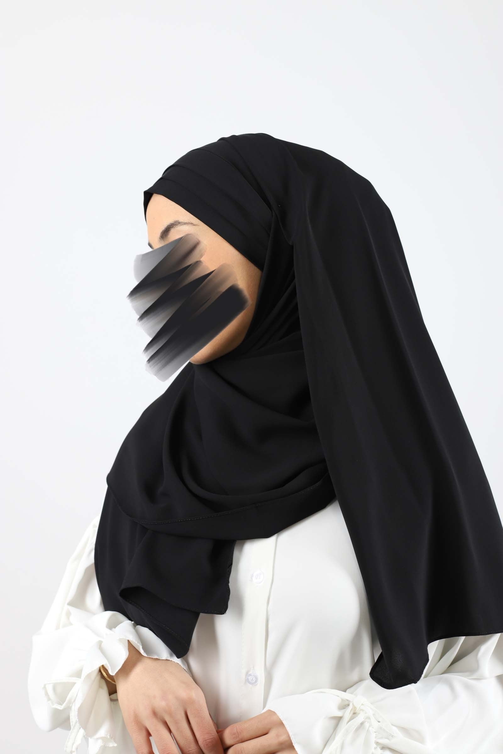 Hijab soie de medine à enfiler