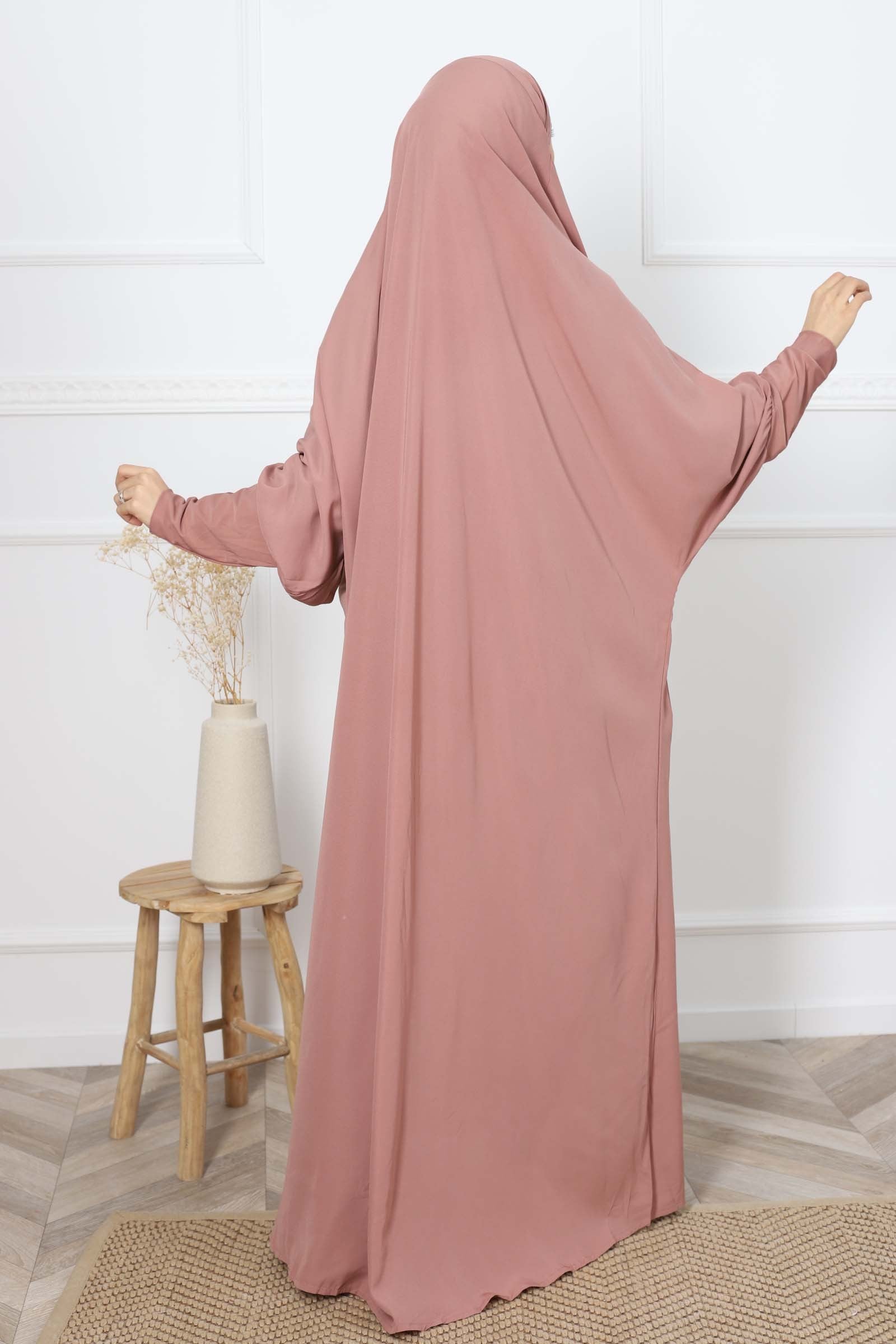 Jilbab 1 pièce manches lycra