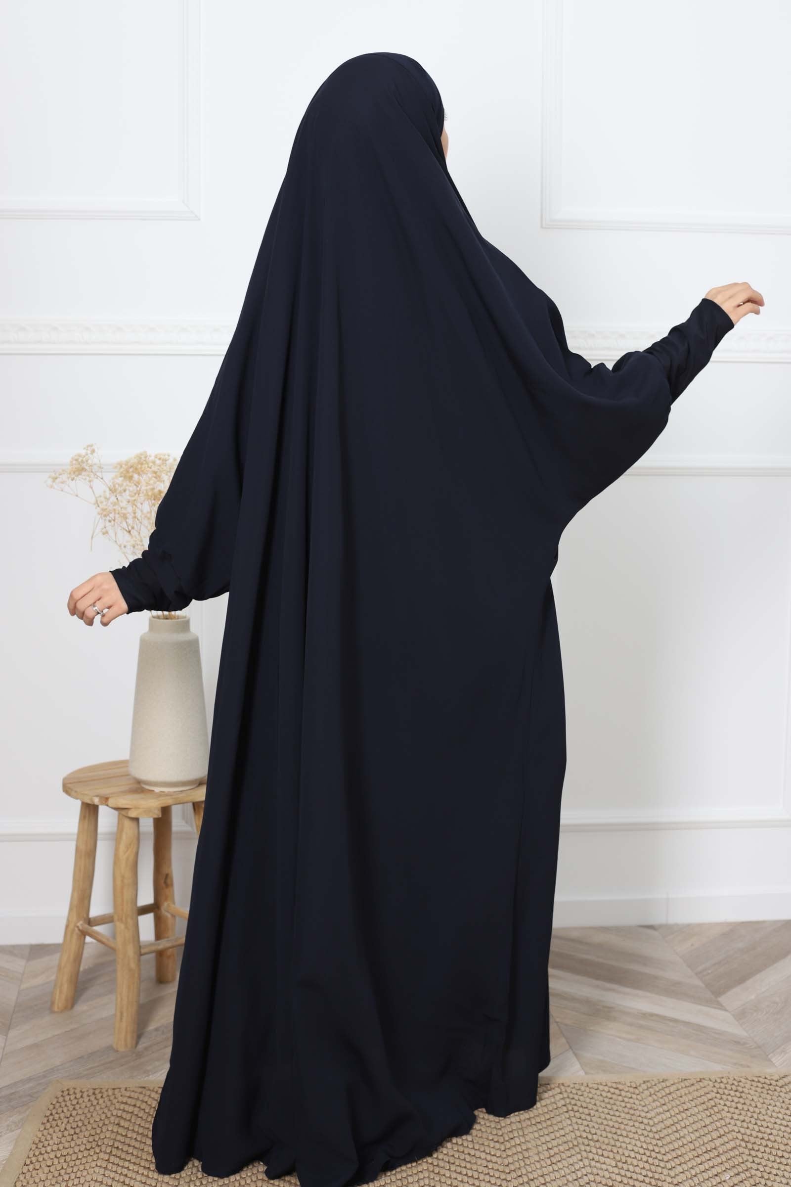 Jilbab 1 pièce manches lycra