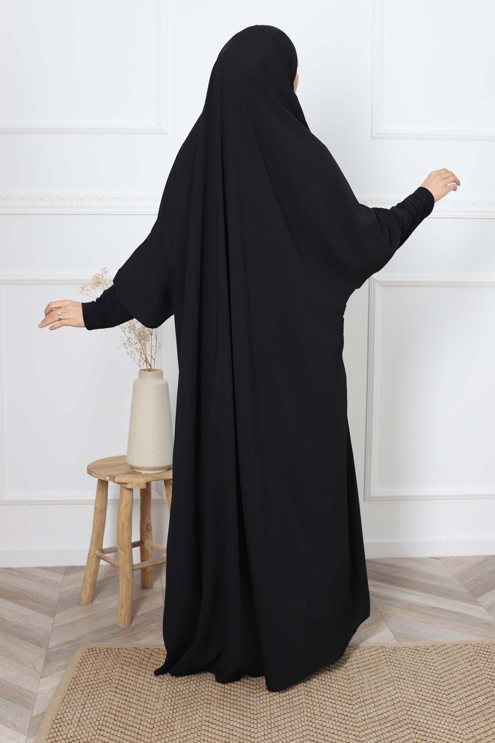 Jilbab 1 pièce manches lycra