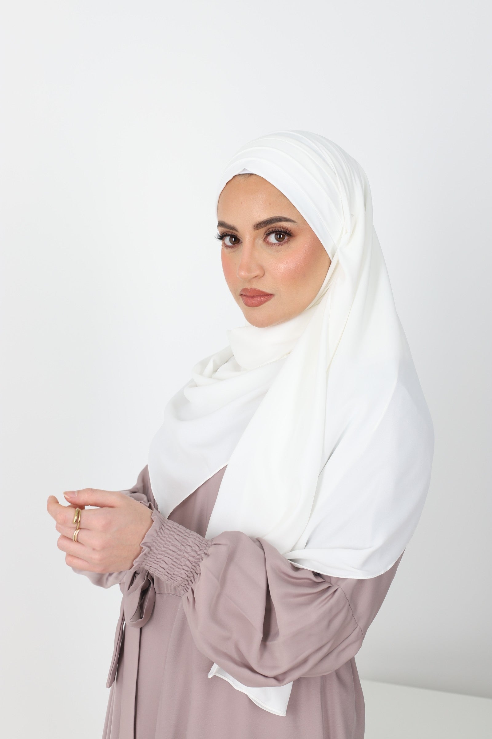 Hijab soie de medine à enfiler