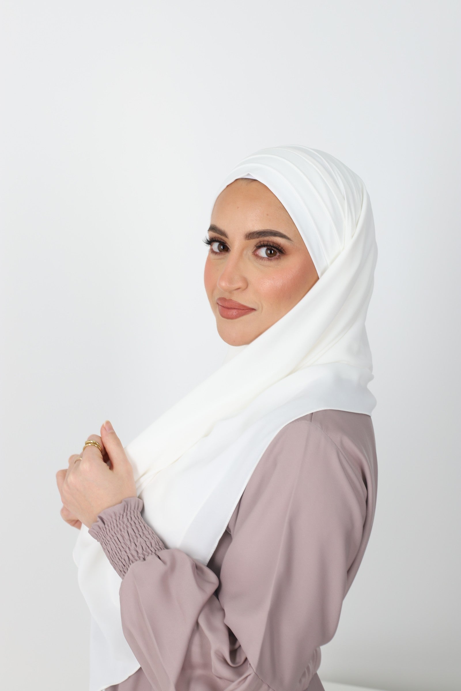 Hijab soie de medine à enfiler